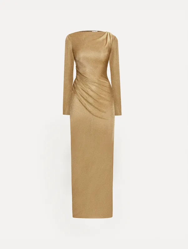 Metallic Jersey Draped Gown sold by Oscar de la Renta