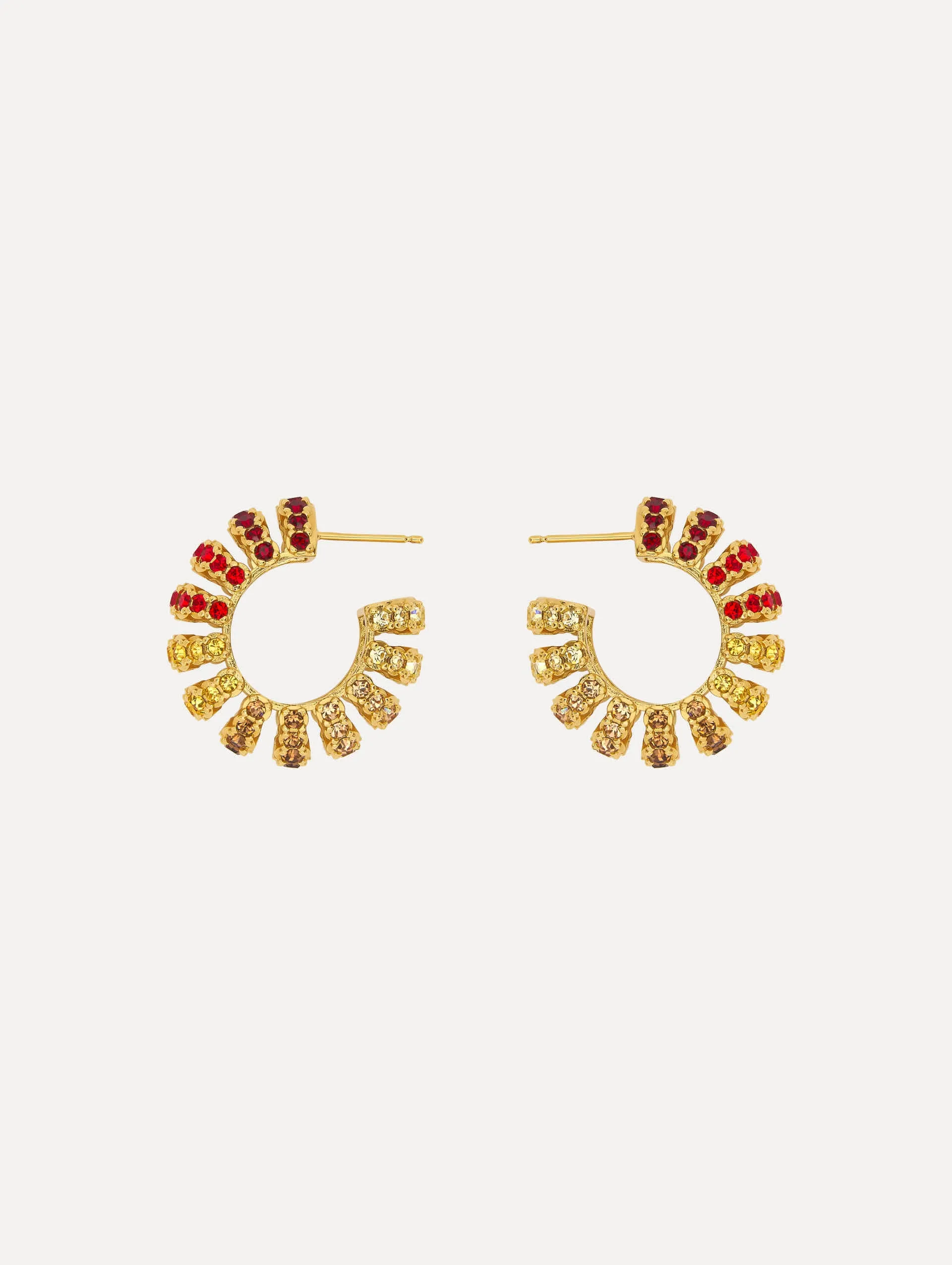 Crystal Fan Hoop Earrings sold by Oscar de la Renta product image thumbnail 2