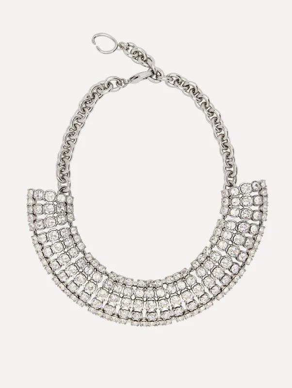 Crystal Fan Necklace sold by Oscar de la Renta