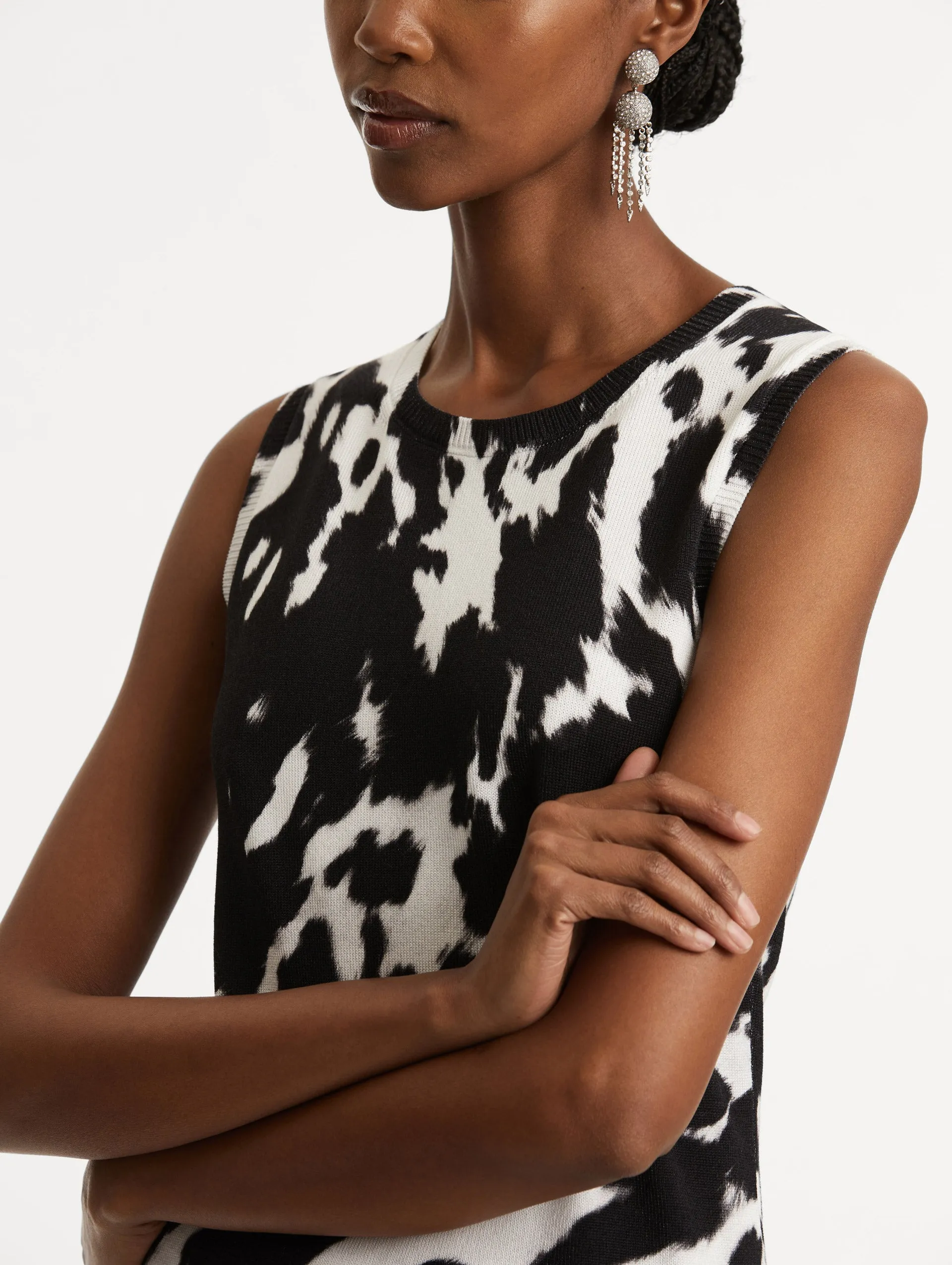 Cowhide Printed Tank sold by Oscar de la Renta product image thumbnail 5