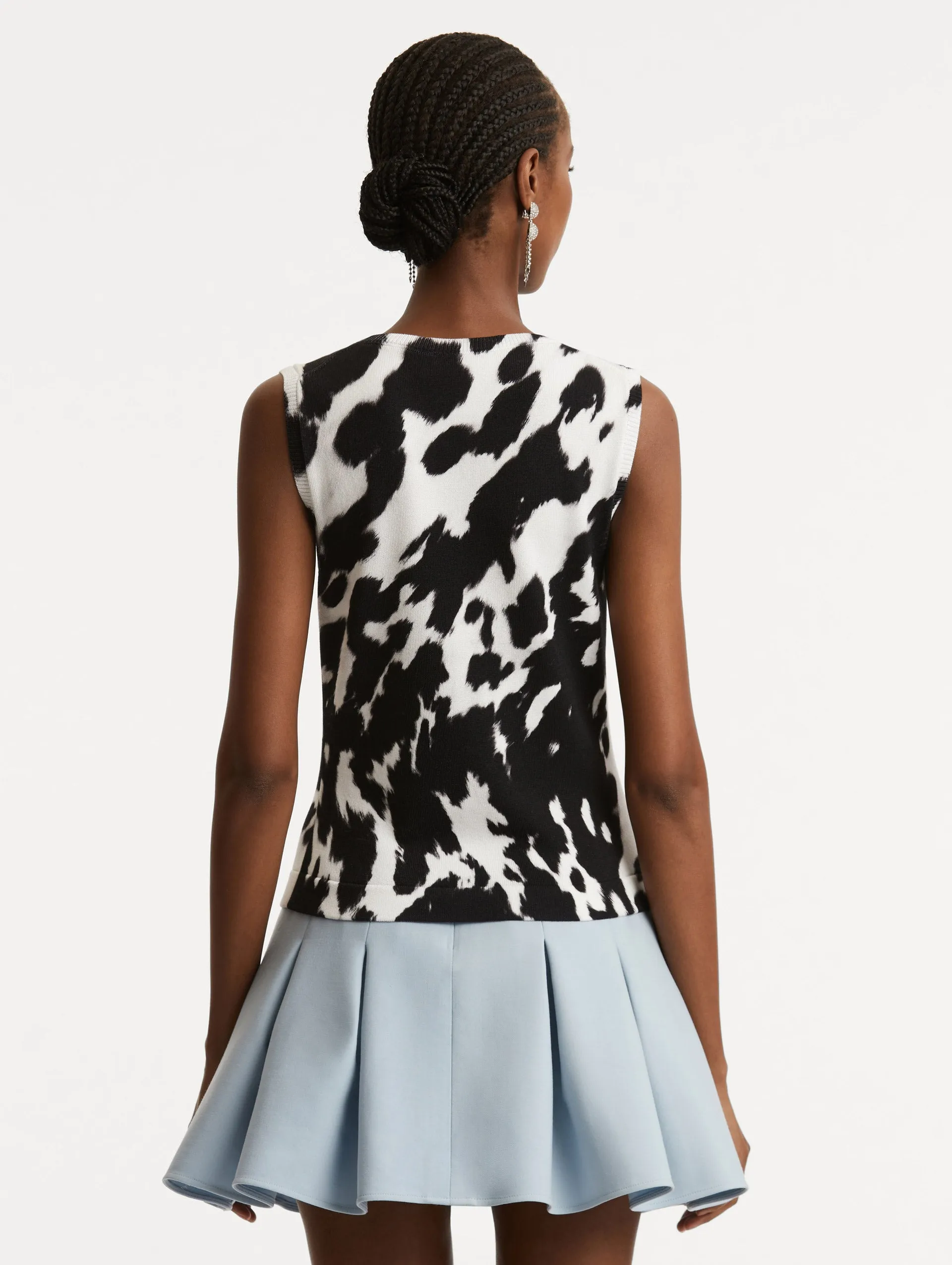 Cowhide Printed Tank sold by Oscar de la Renta product image thumbnail 3