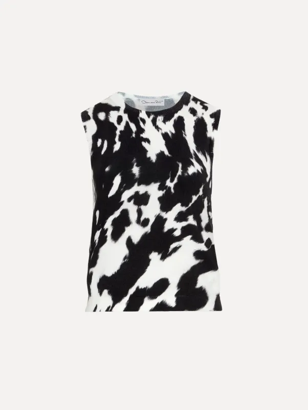 Cowhide Printed Tank sold by Oscar de la Renta