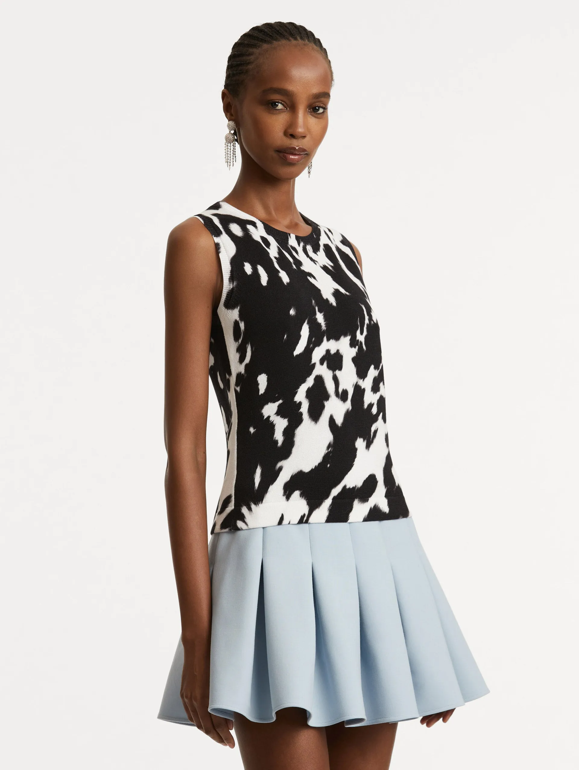Cowhide Printed Tank sold by Oscar de la Renta product image thumbnail 4