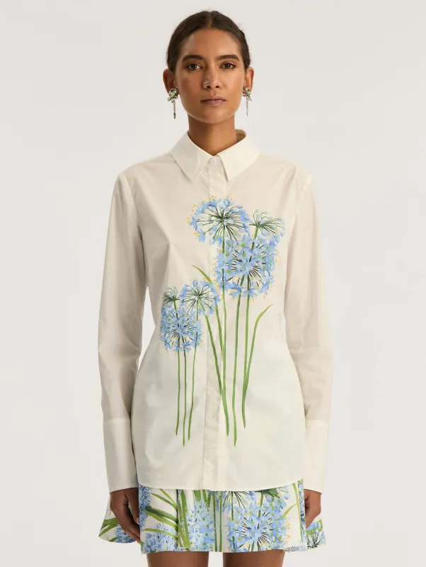 Allium Cotton Poplin Blouse sold by Oscar de la Renta