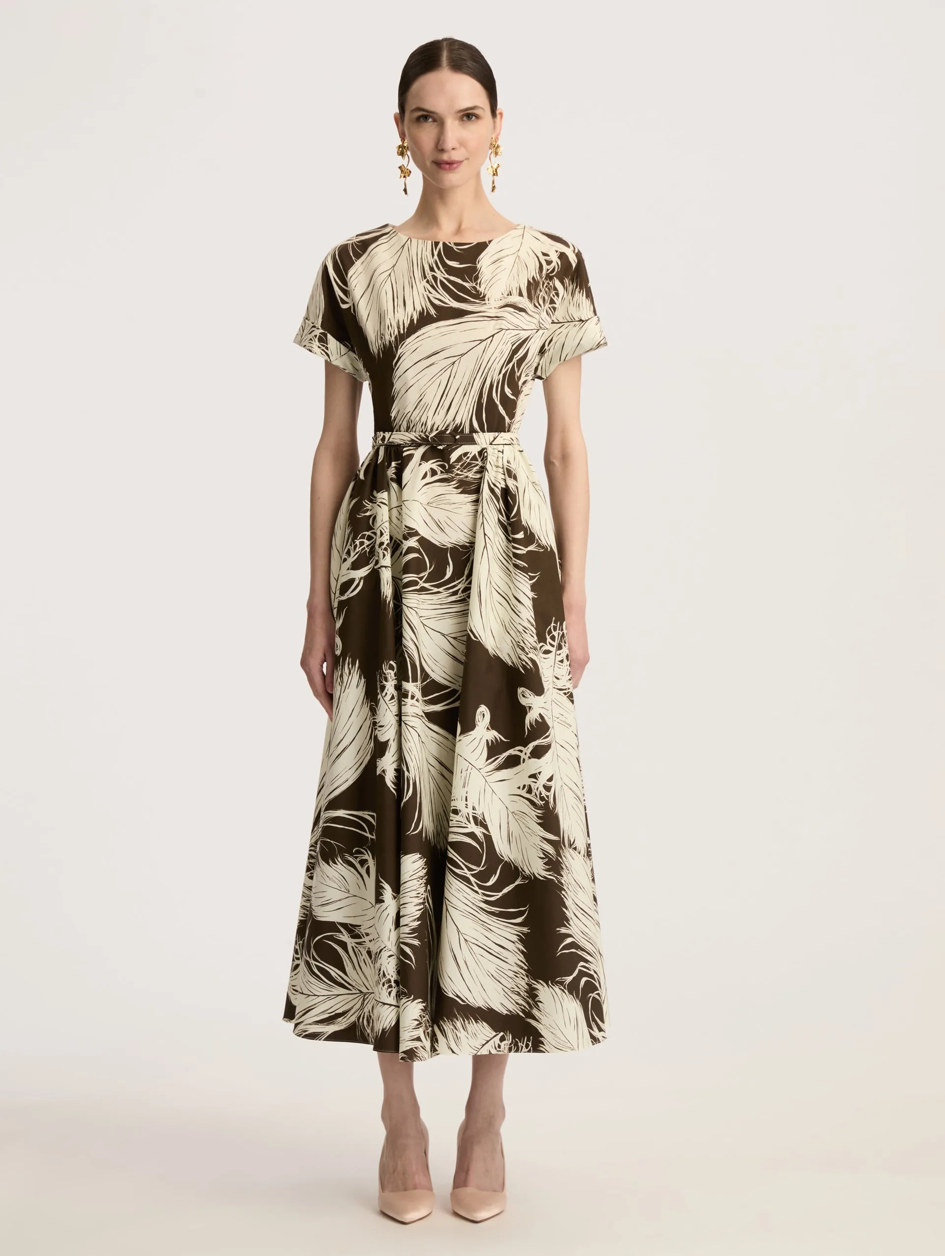 Feather Cotton Poplin Dress sold by Oscar de la Renta