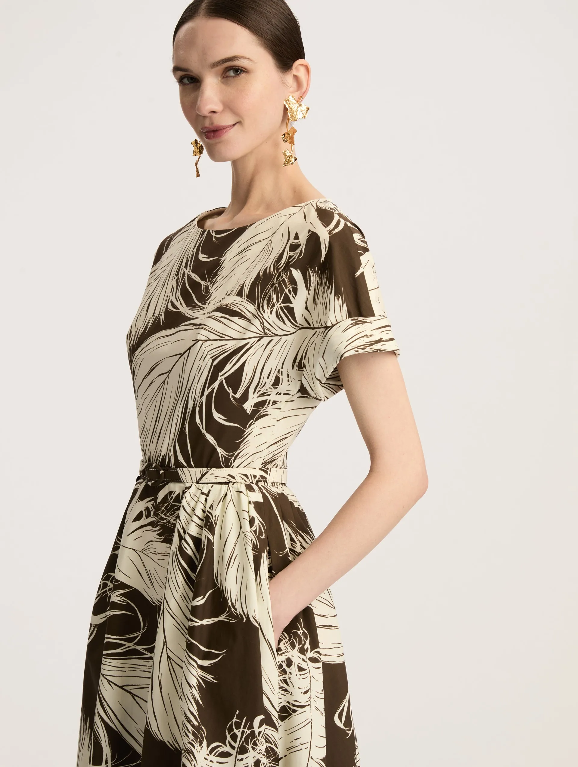 Feather Cotton Poplin Dress sold by Oscar de la Renta product image thumbnail 4