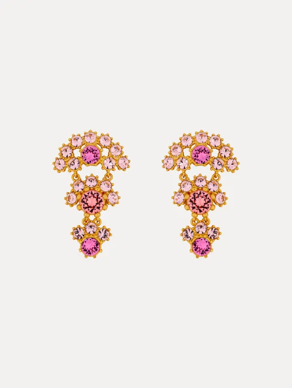 Faceted Crystal Arch Drop Earrings sold by Oscar de la Renta