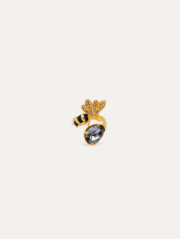 Bee Crystal Ring sold by Oscar de la Renta