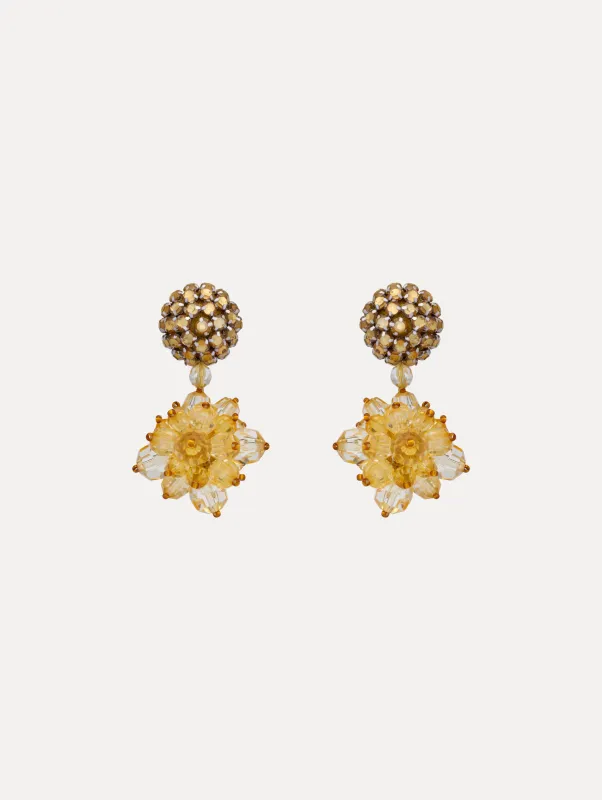 Beaded Pompom Clip-On Earrings sold by Oscar de la Renta