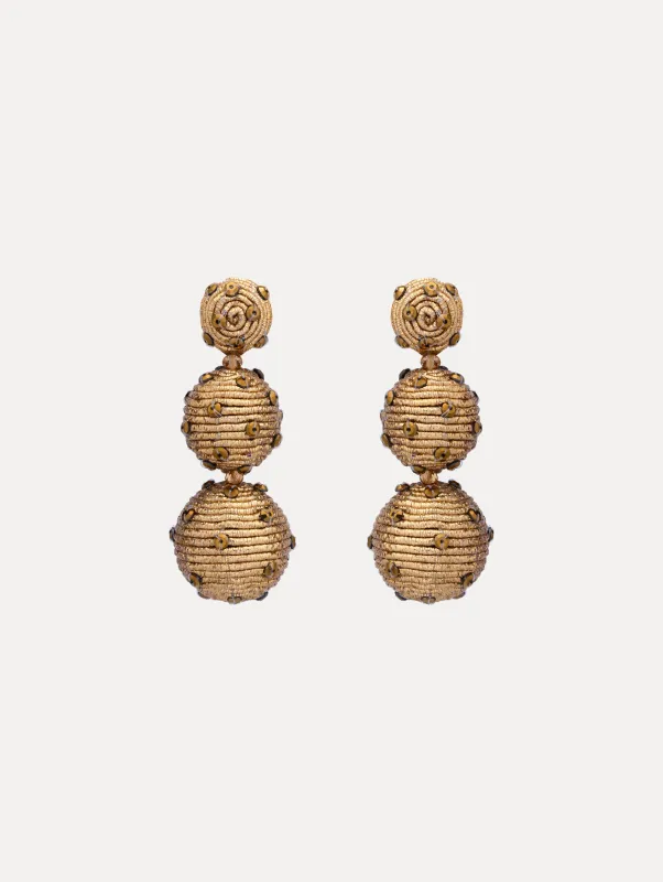 Beaded Sphere Drop Earrings sold by Oscar de la Renta