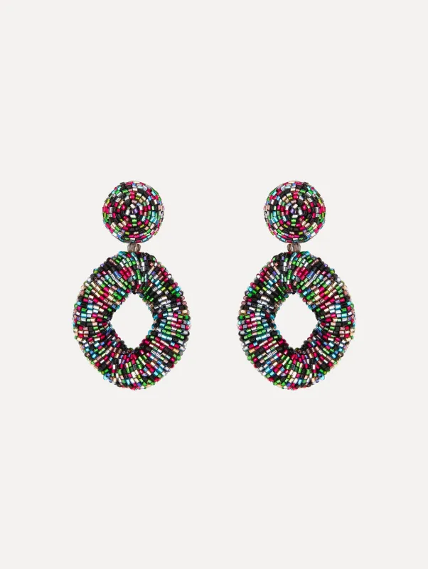 Beaded Drop Clip-On Earrings sold by Oscar de la Renta