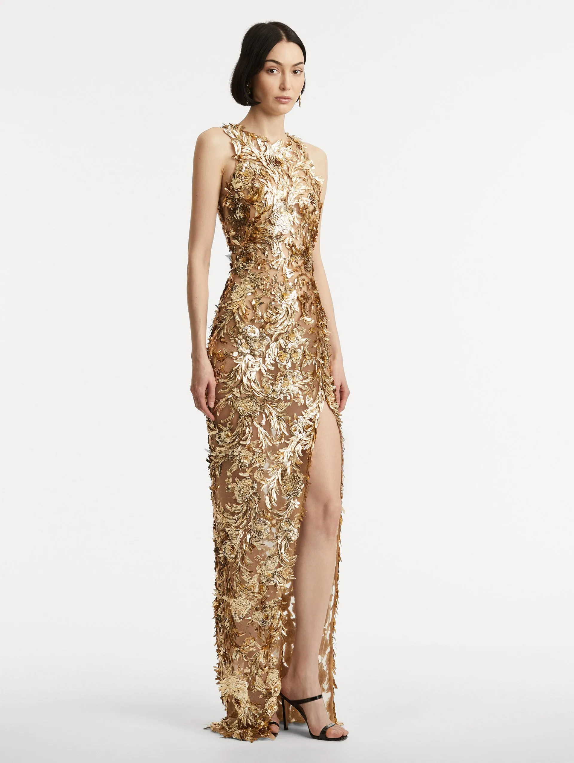 Feather Embroidered Gown sold by Oscar de la Renta product image thumbnail 4