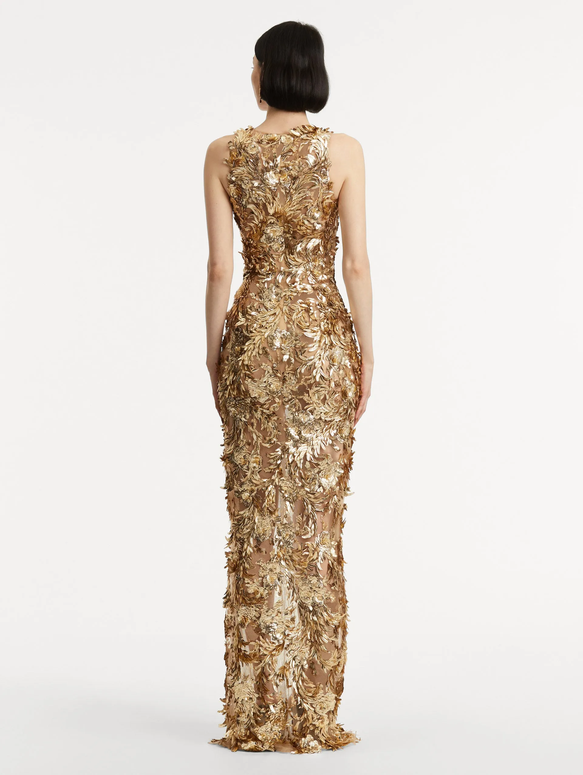 Feather Embroidered Gown sold by Oscar de la Renta product image thumbnail 3