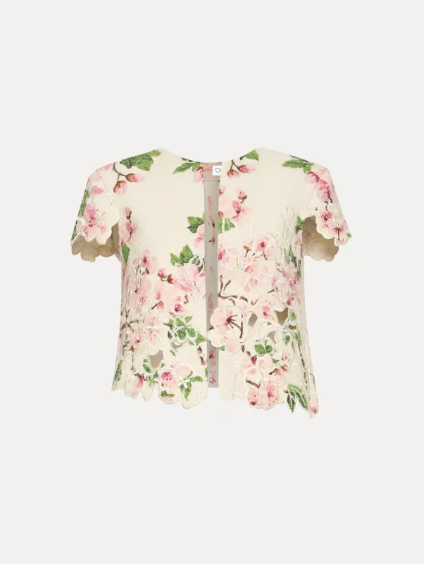 Cherry Blossom Tweed Jacket sold by Oscar de la Renta