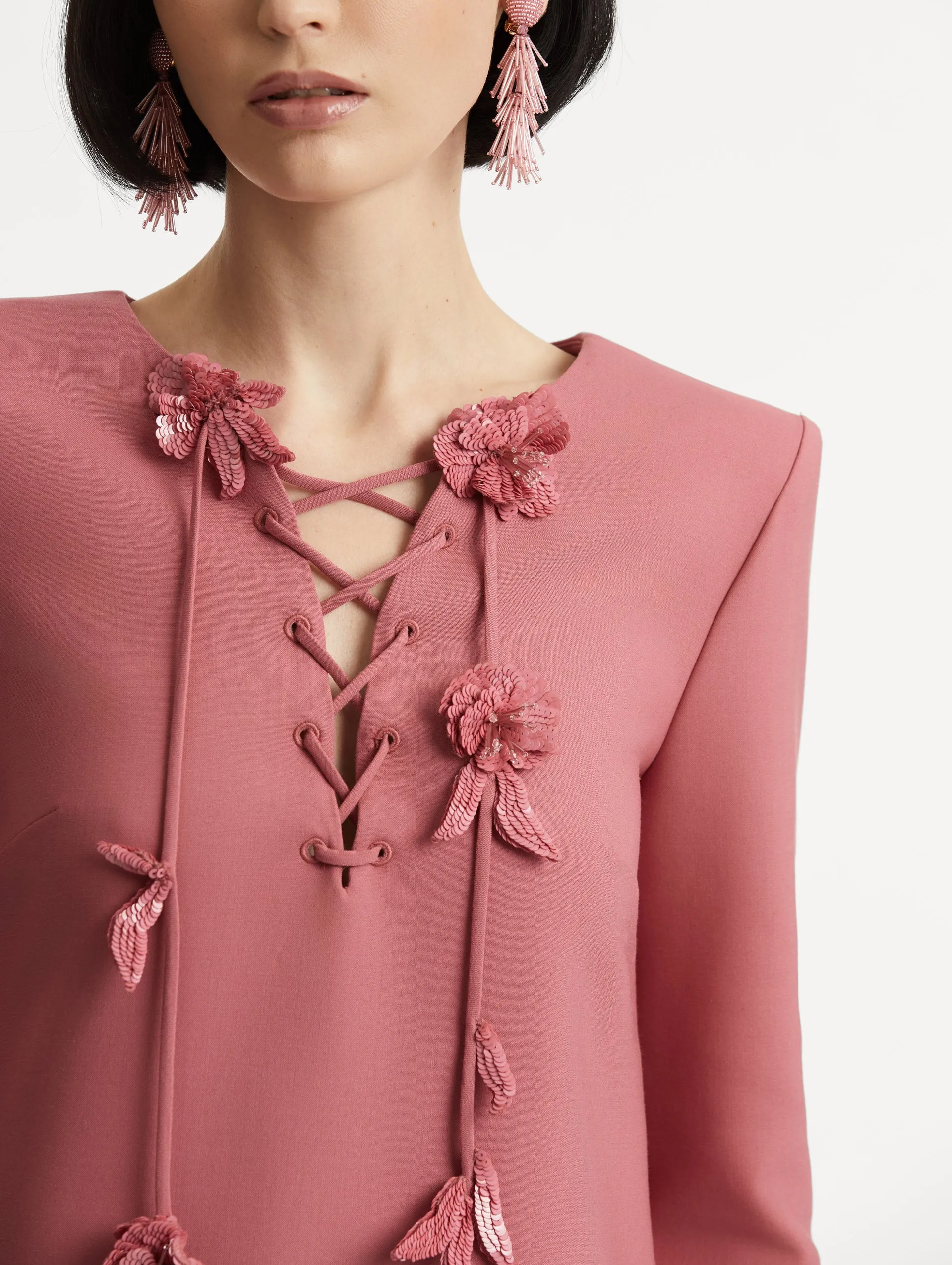 Floral Lace-Up Caftan sold by Oscar de la Renta product image thumbnail 5