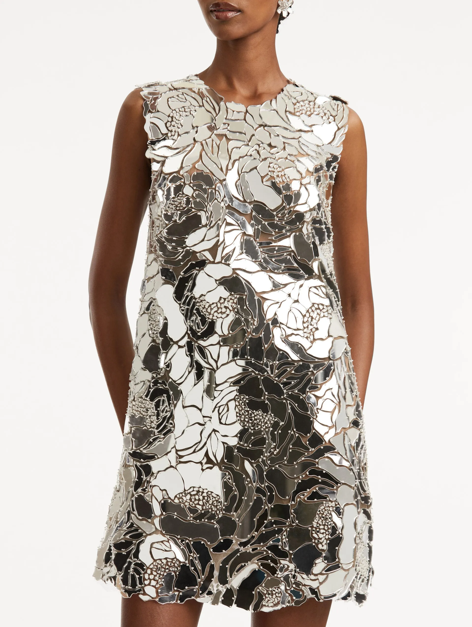 Mirrored Mosaic Shift Dress sold by Oscar de la Renta product image thumbnail 5
