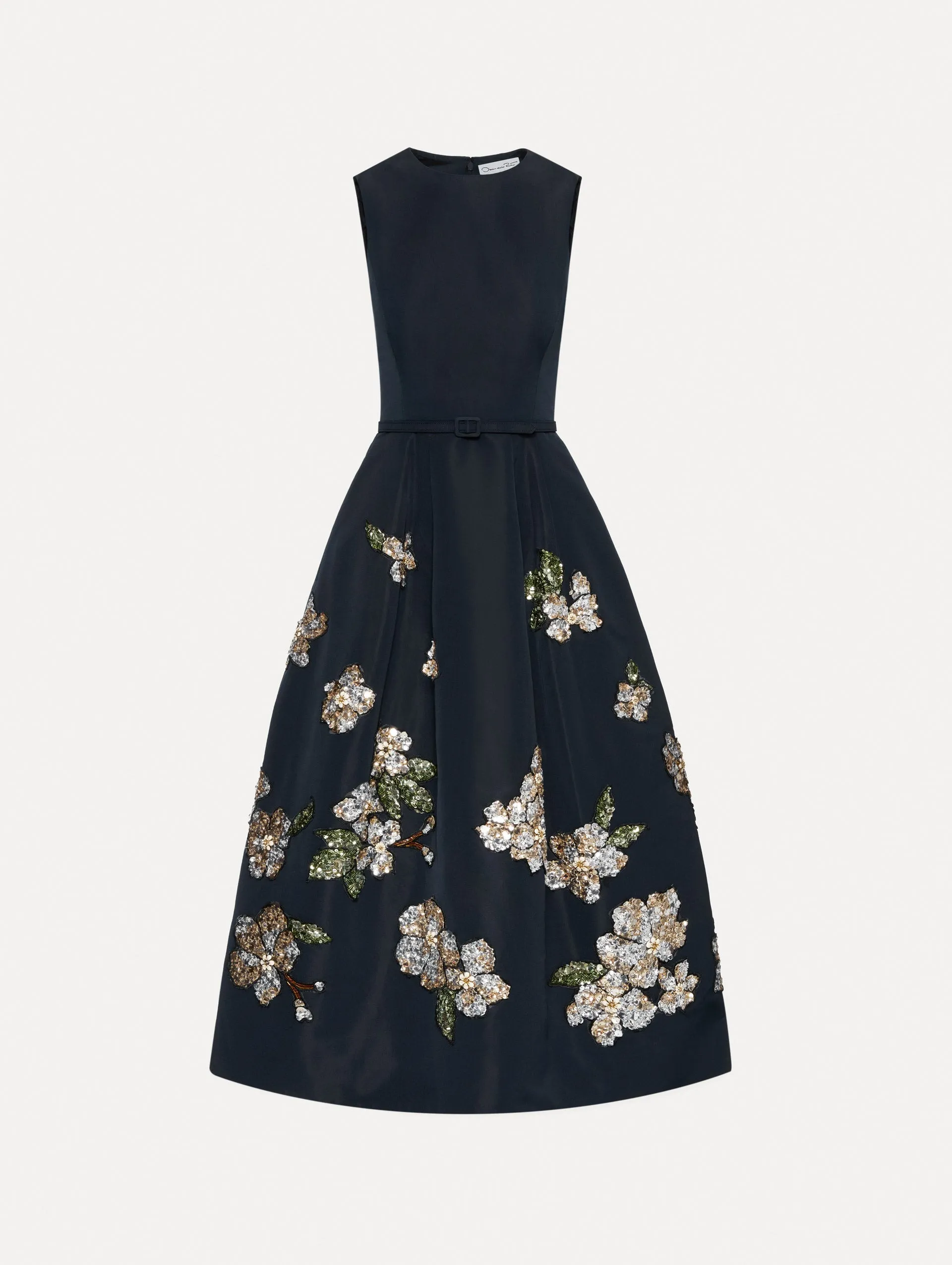Floral Sequin Embroidered Faille Dress sold by Oscar de la Renta