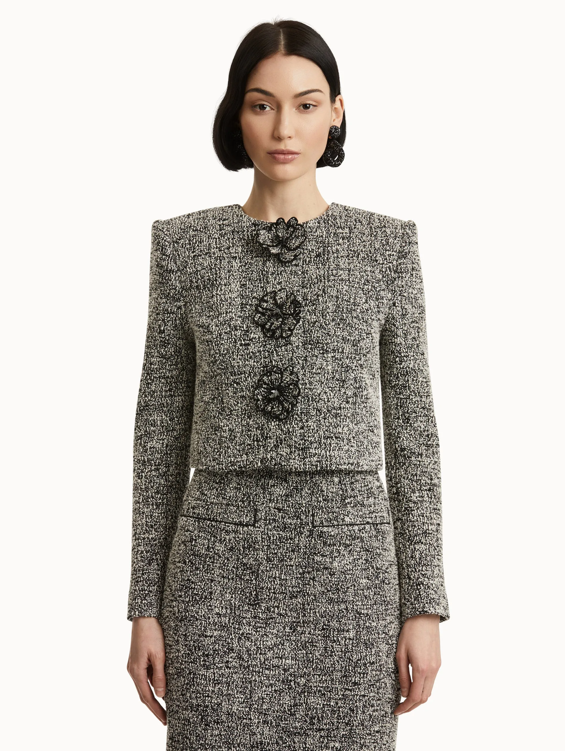 Bouclé Jersey Tweed Jacket sold by Oscar de la Renta product image thumbnail 2