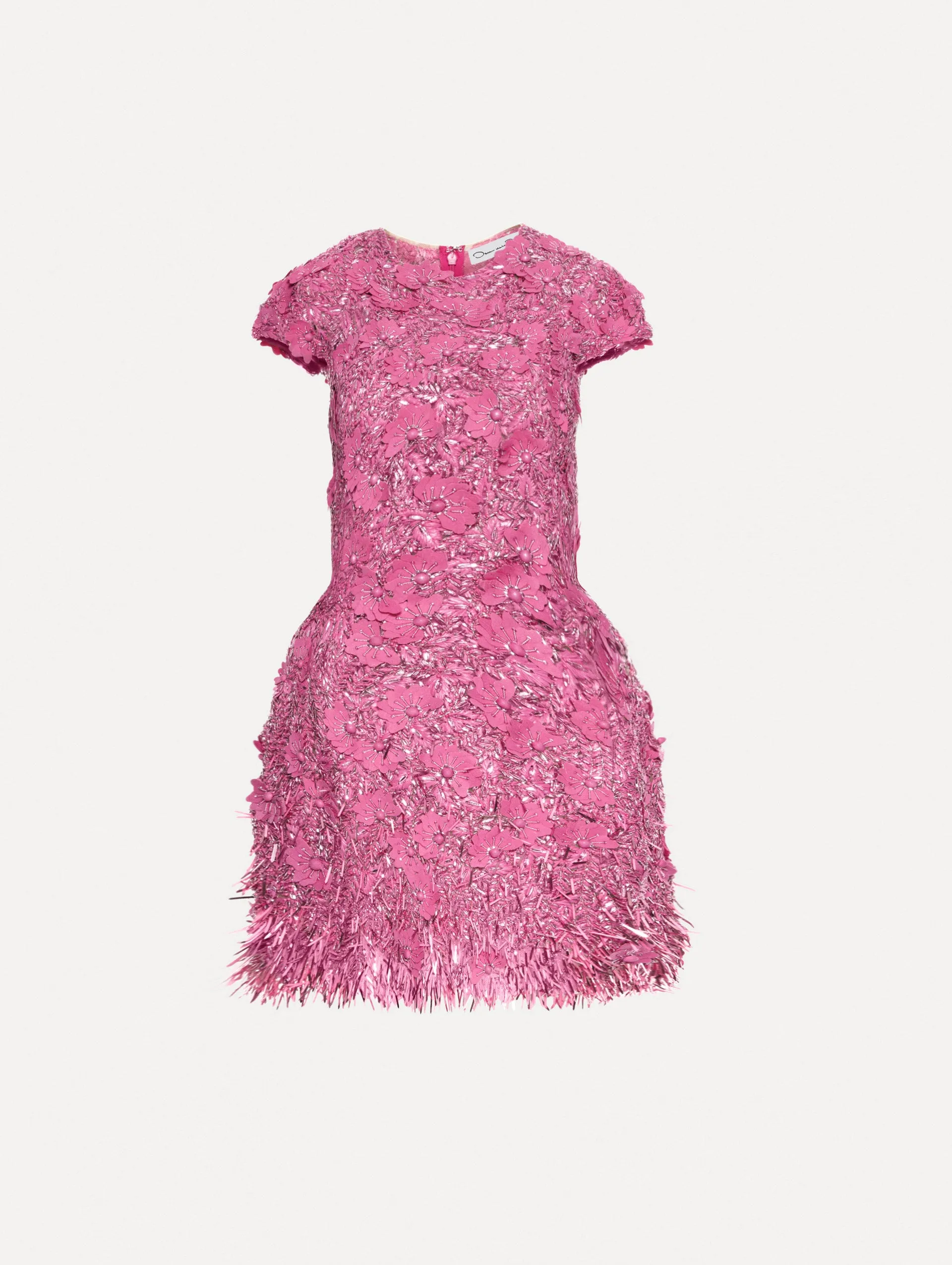 Peony Sequin and Raffia Embroidered Dress sold by Oscar de la Renta