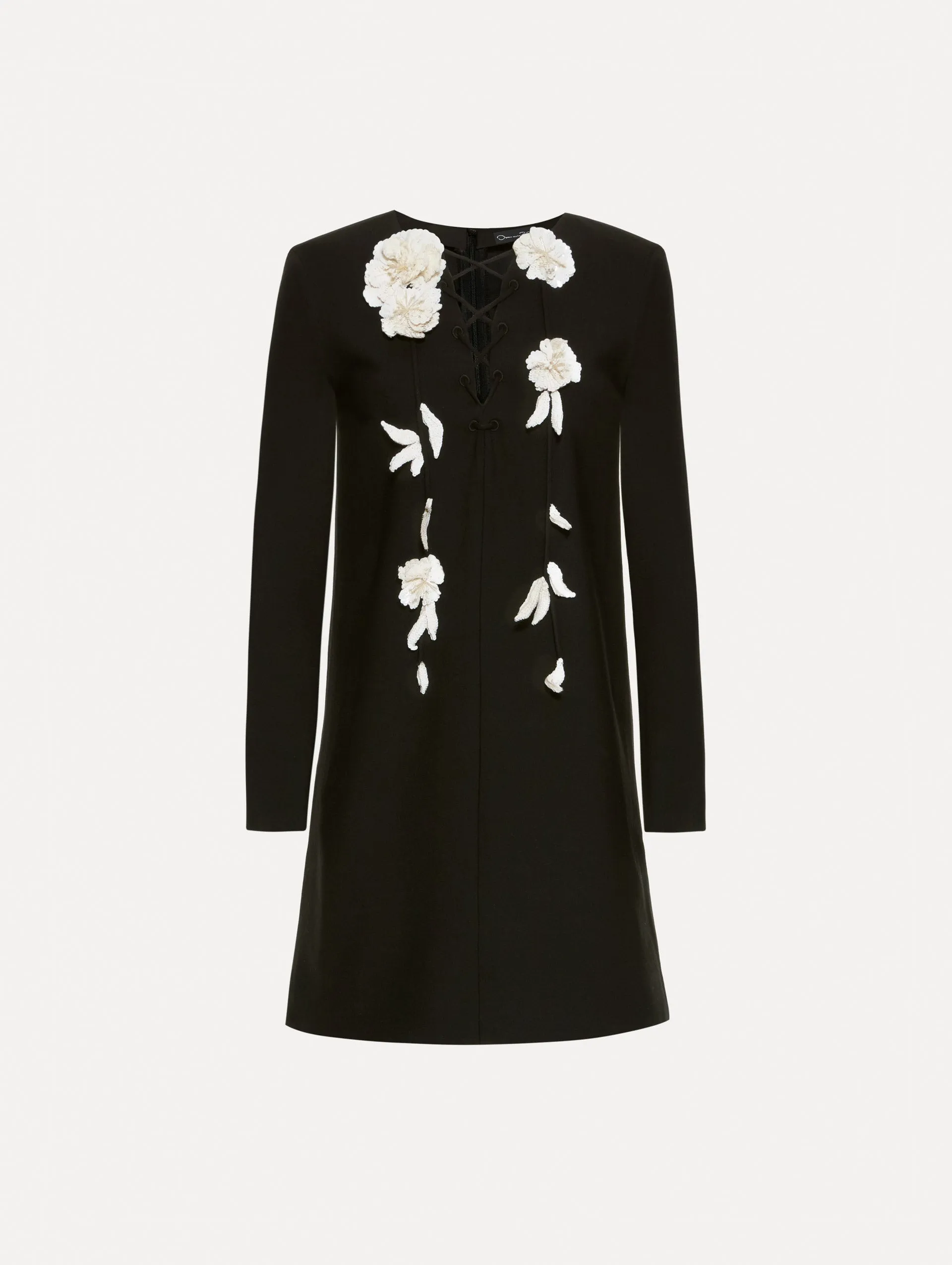 Floral Lace-Up Shift Dress sold by Oscar de la Renta