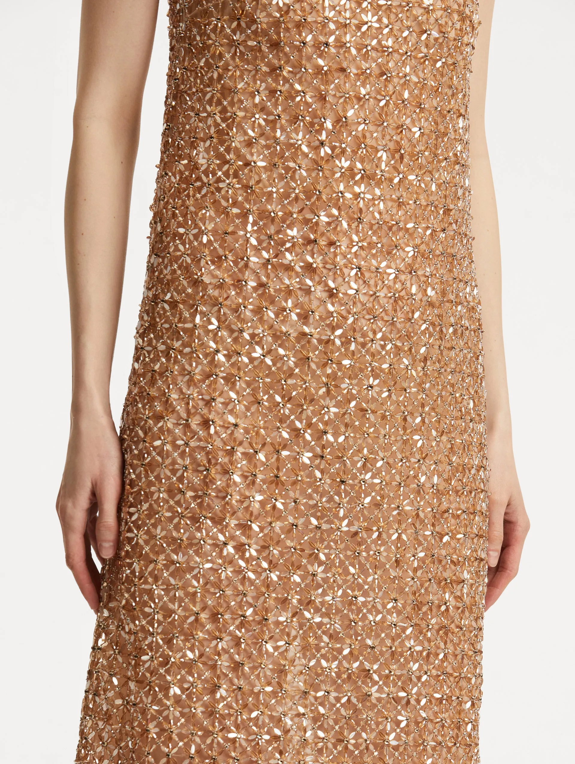 Floral Grid Embroidered Gown sold by Oscar de la Renta product image thumbnail 5