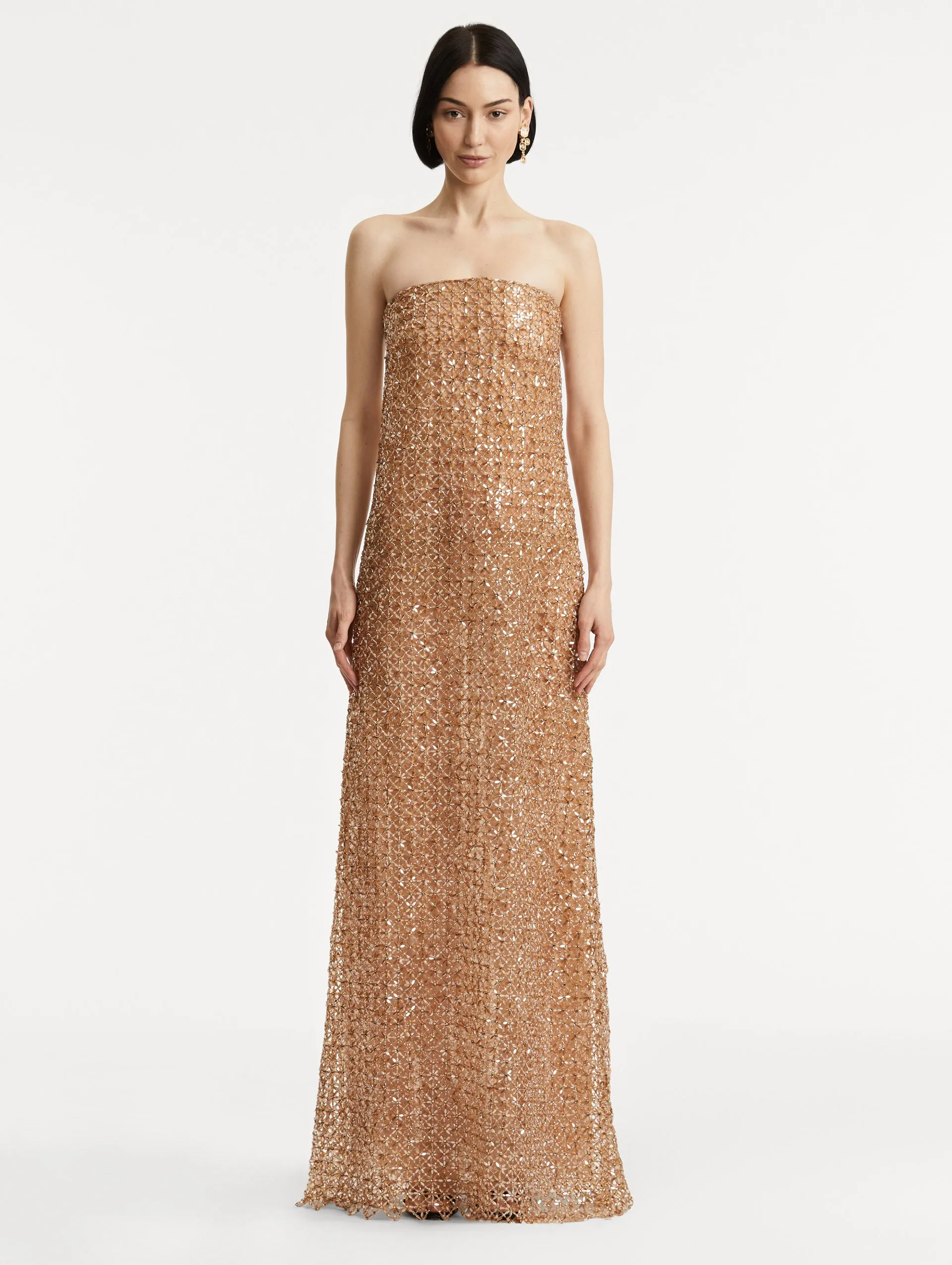 Floral Grid Embroidered Gown sold by Oscar de la Renta product image thumbnail 2