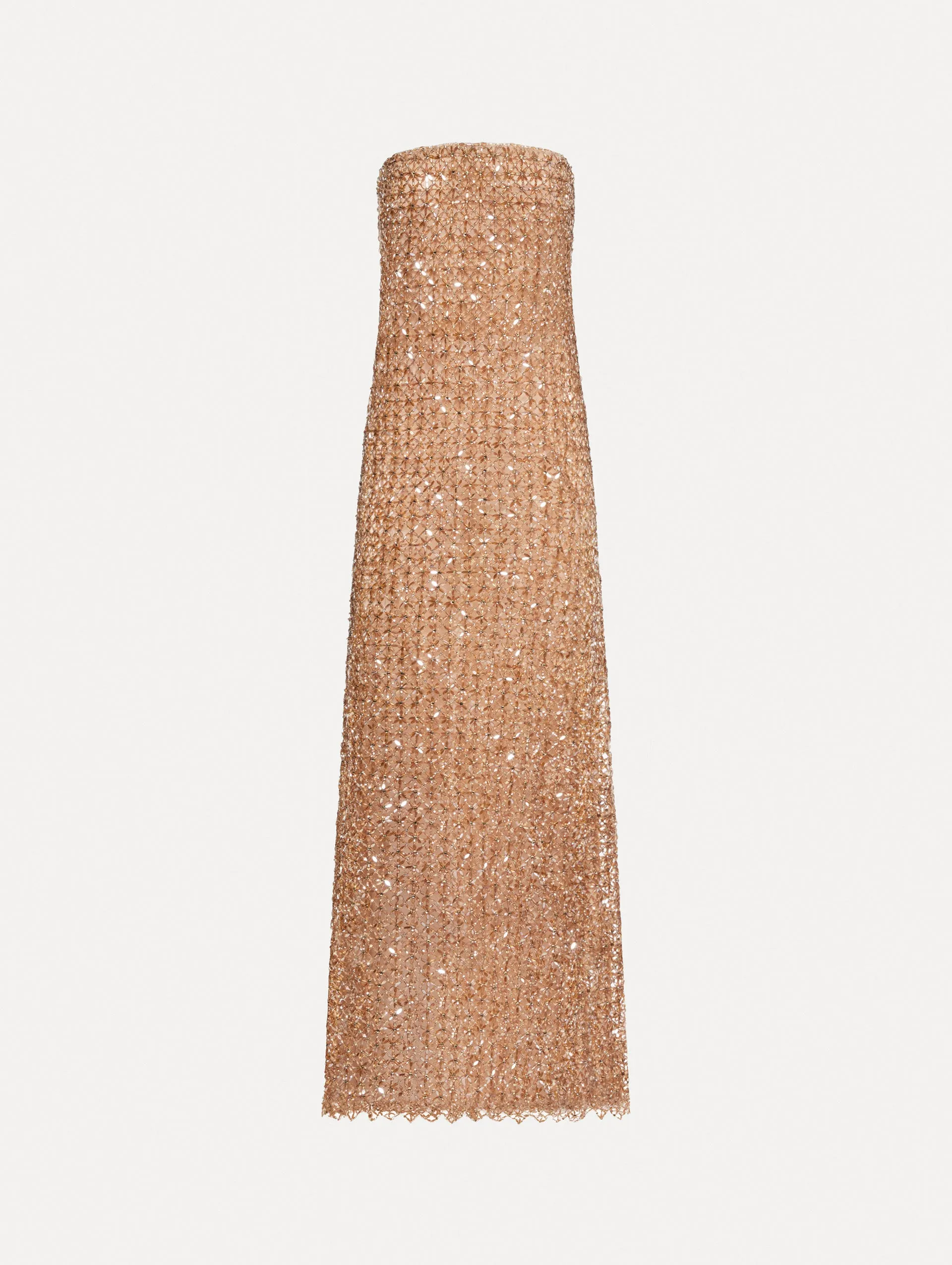 Floral Grid Embroidered Gown sold by Oscar de la Renta
