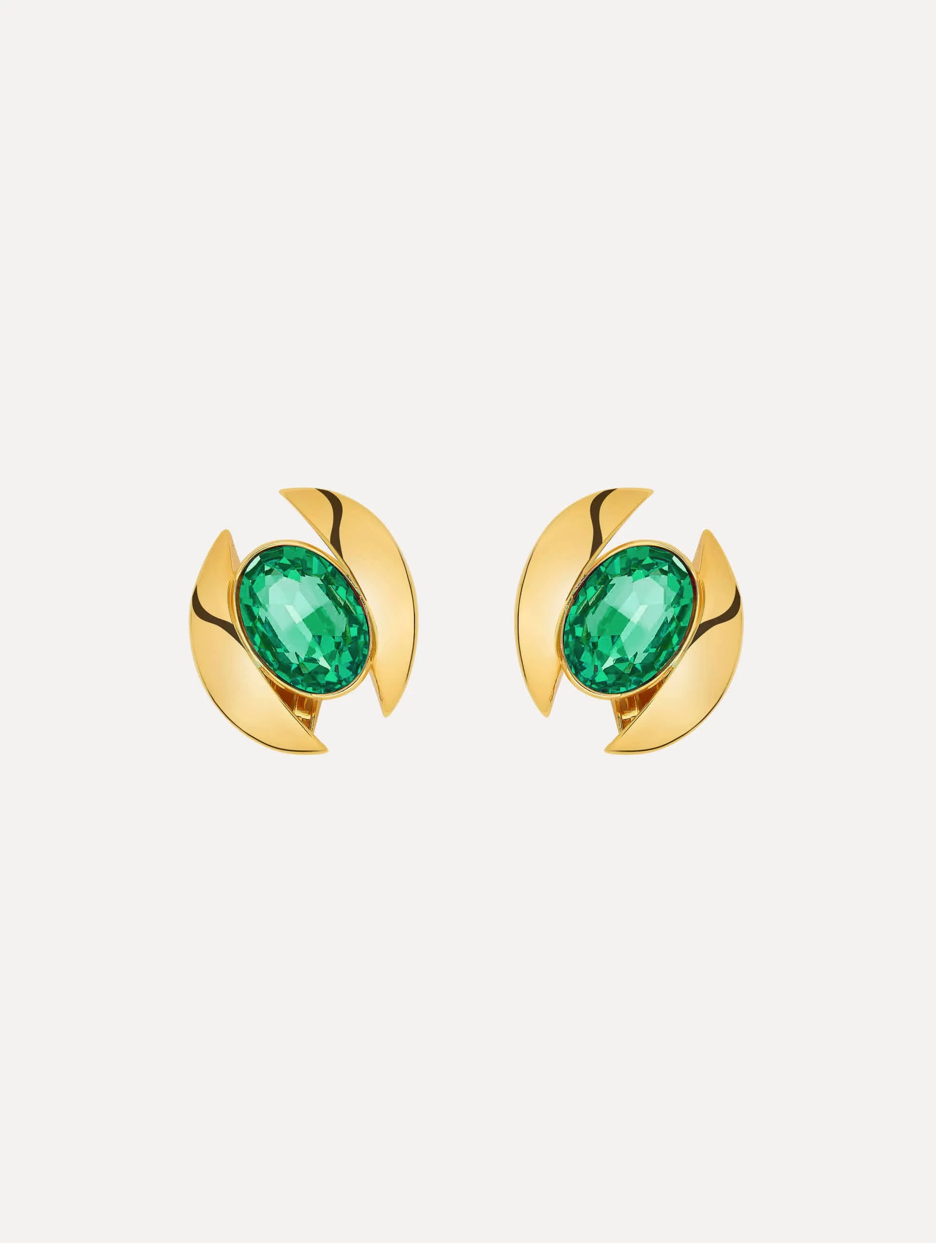 Framed Oval Clip-On Earrings sold by Oscar de la Renta