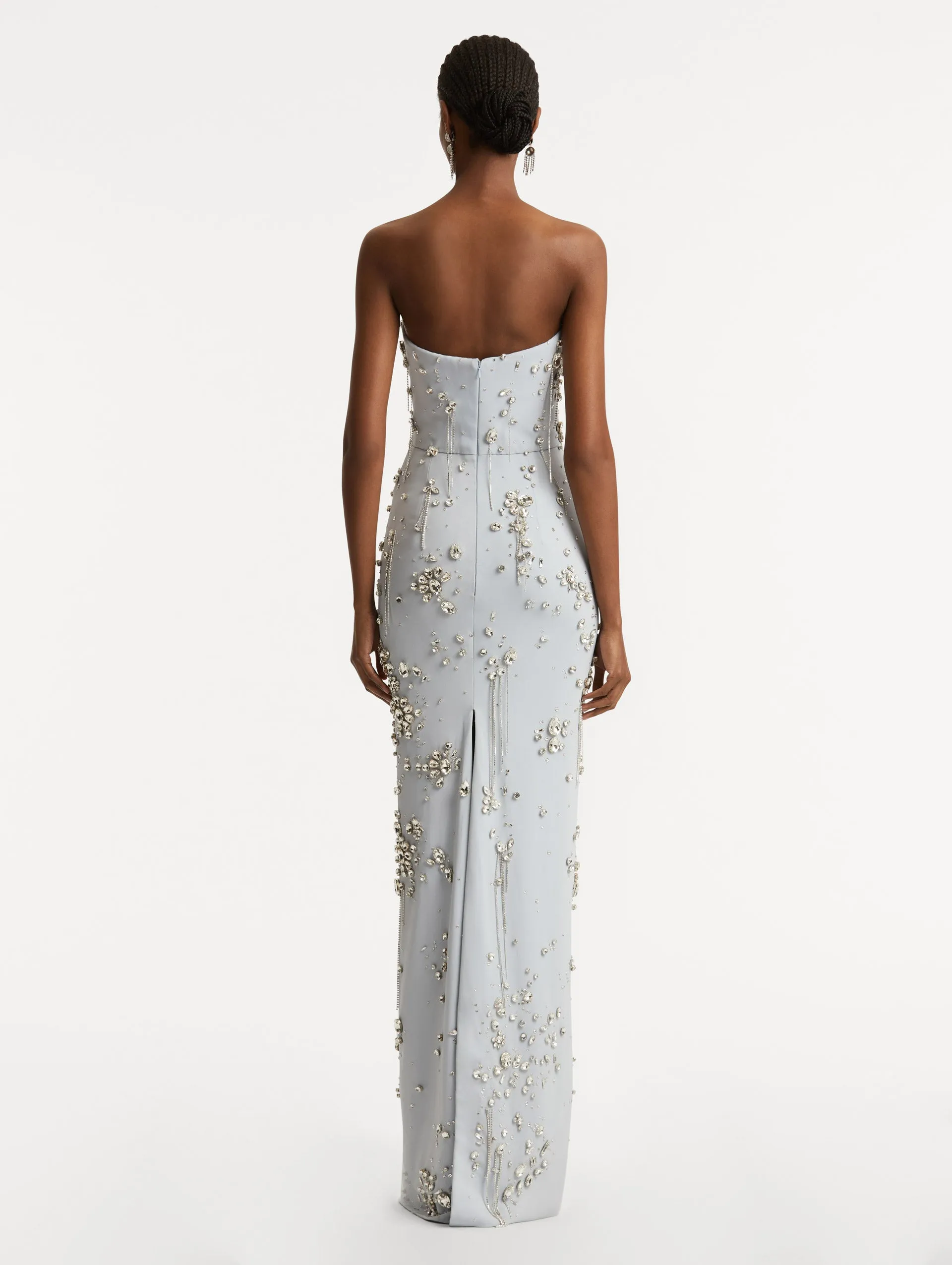 Crystal Cluster Embroidered Strapless Gown sold by Oscar de la Renta product image thumbnail 3