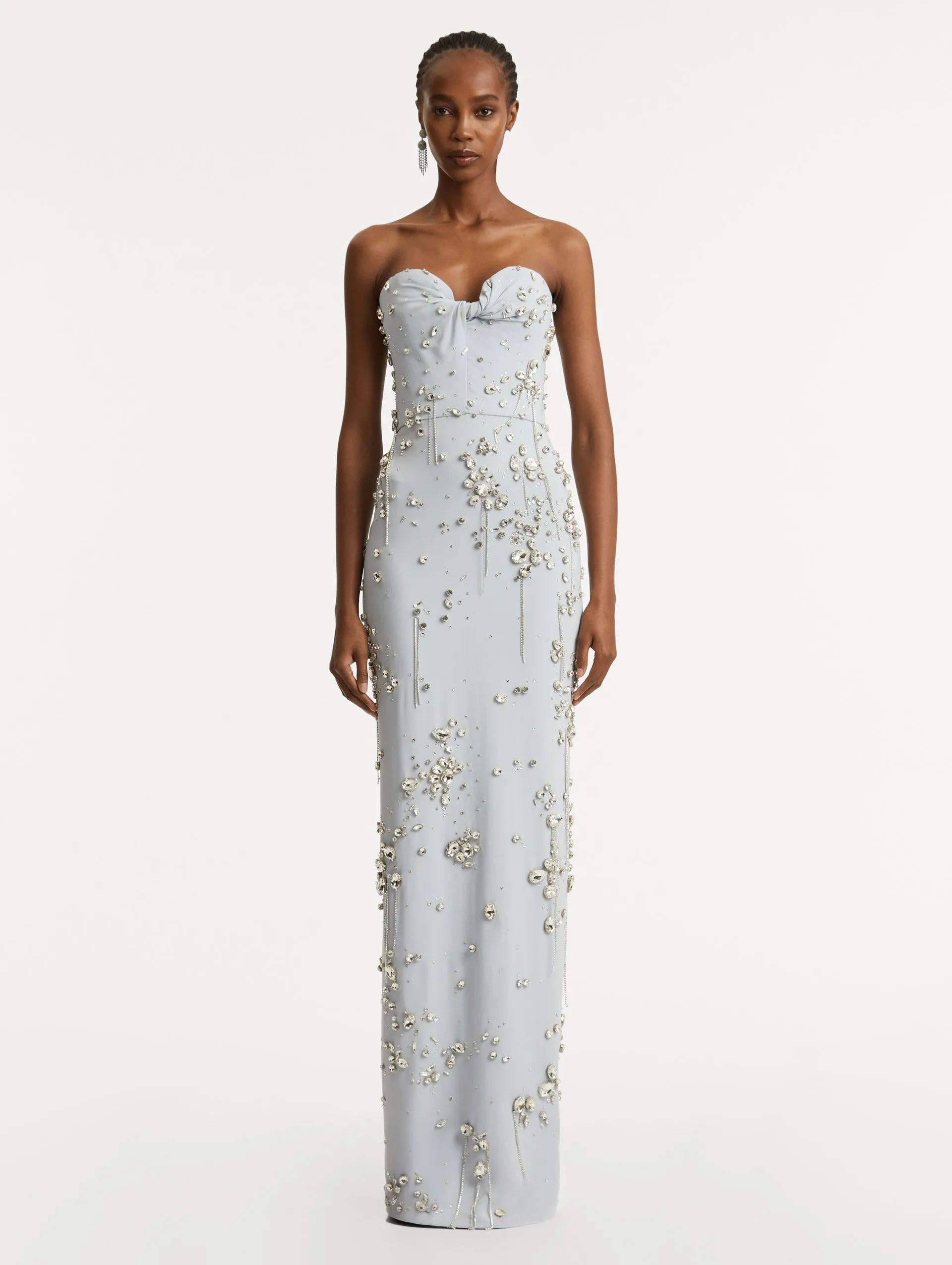 Crystal Cluster Embroidered Strapless Gown sold by Oscar de la Renta product image thumbnail 2