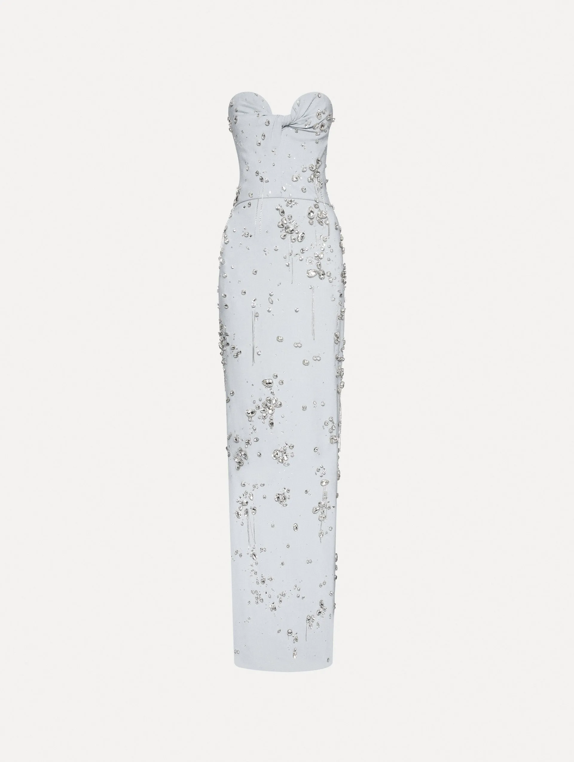 Crystal Cluster Embroidered Strapless Gown sold by Oscar de la Renta