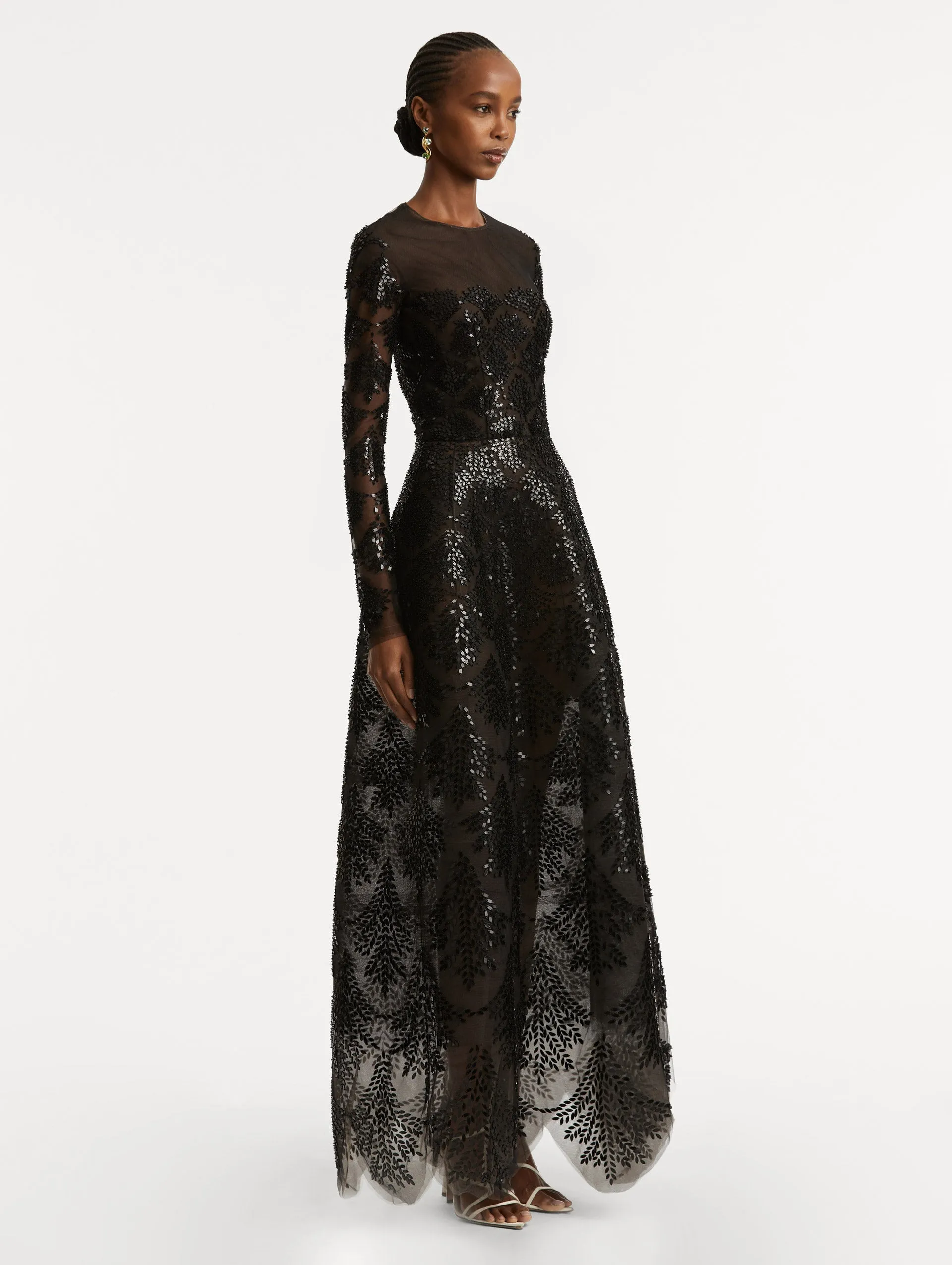 Fern Sequin Embroidered Gown sold by Oscar de la Renta product image thumbnail 4