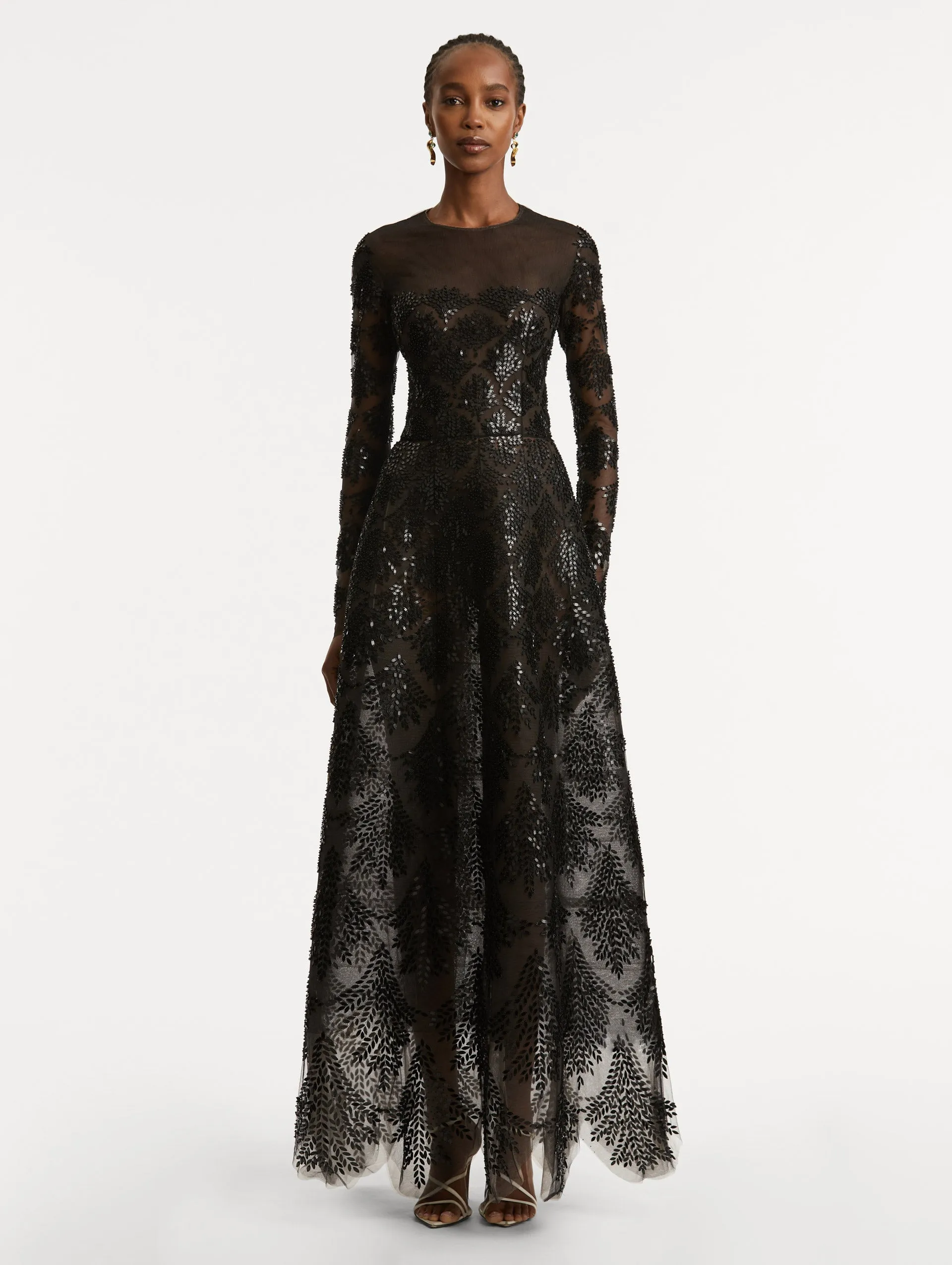 Fern Sequin Embroidered Gown sold by Oscar de la Renta product image thumbnail 2