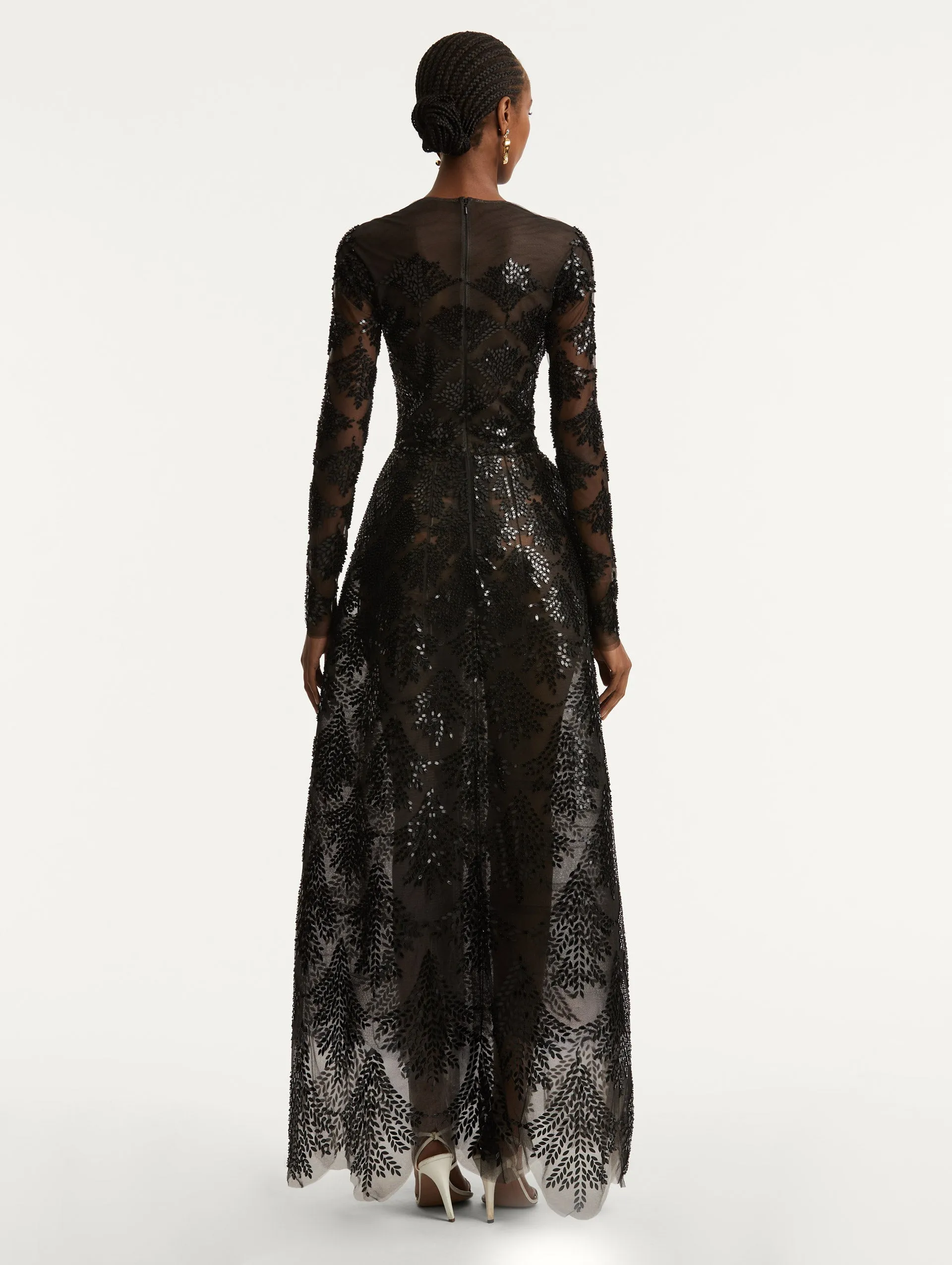 Fern Sequin Embroidered Gown sold by Oscar de la Renta product image thumbnail 3