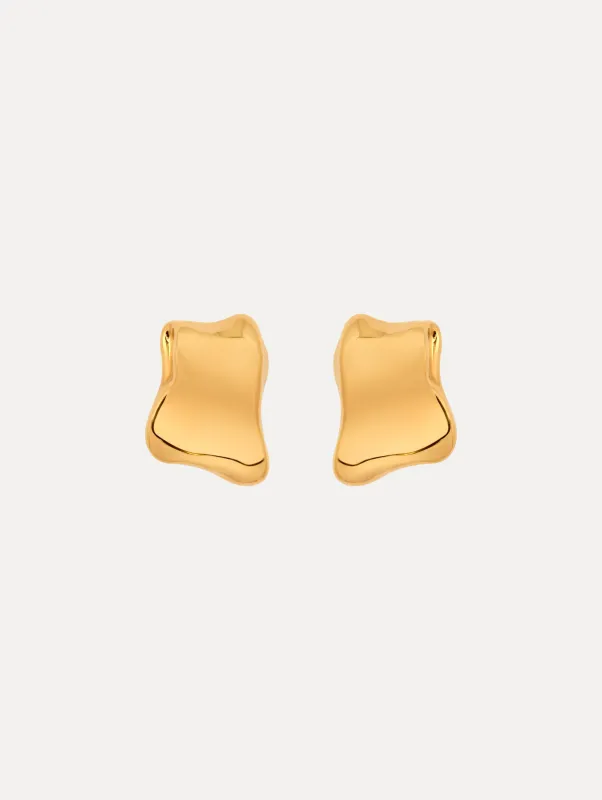 Sculpted Metal Earrings sold by Oscar de la Renta