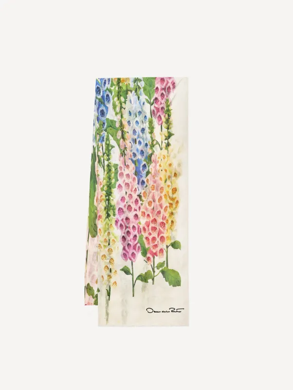 Foxglove Cashmere-Blend Scarf sold by Oscar de la Renta