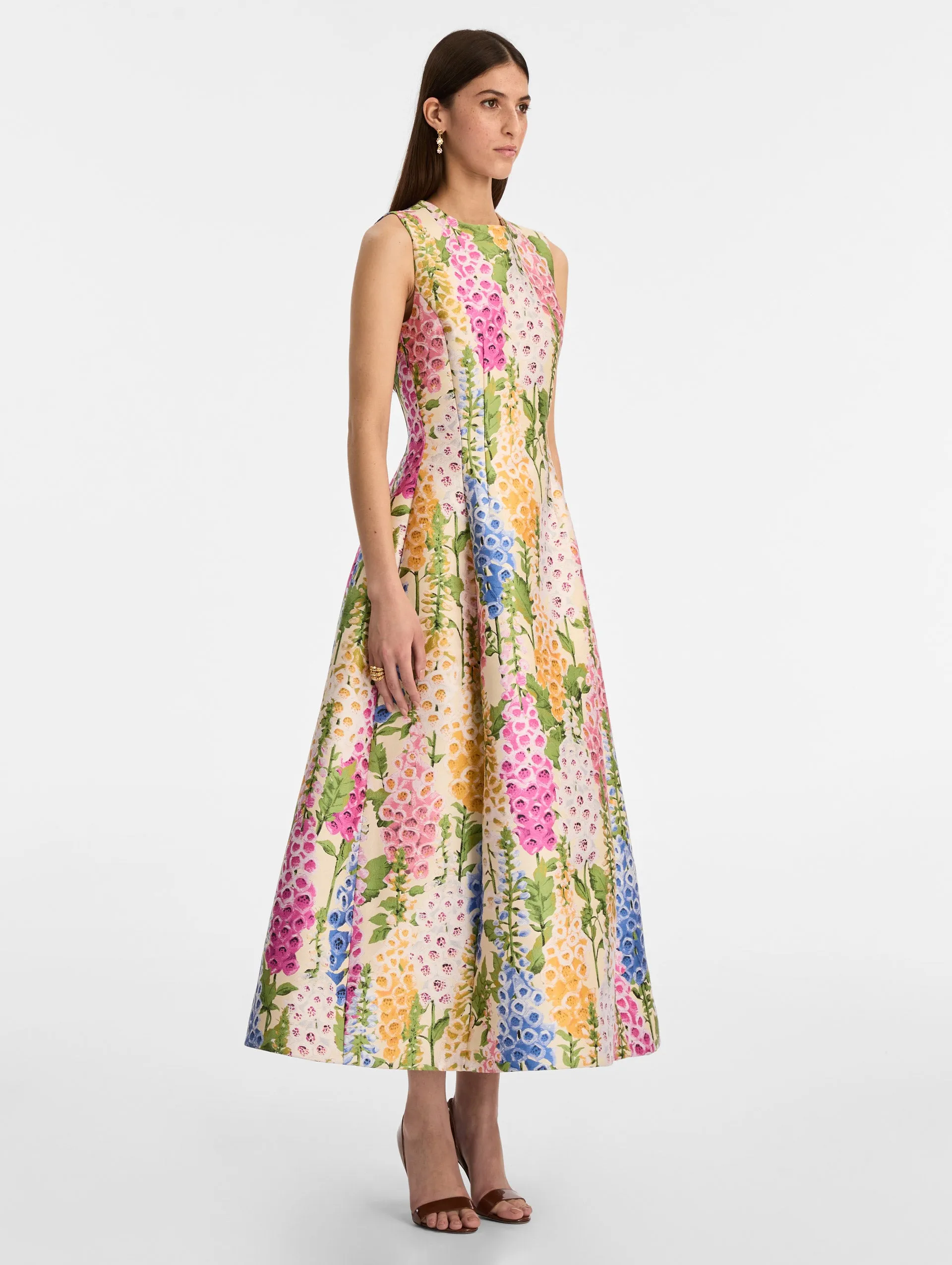 Foxglove Jacquard Cocktail Dress sold by Oscar de la Renta product image thumbnail 4
