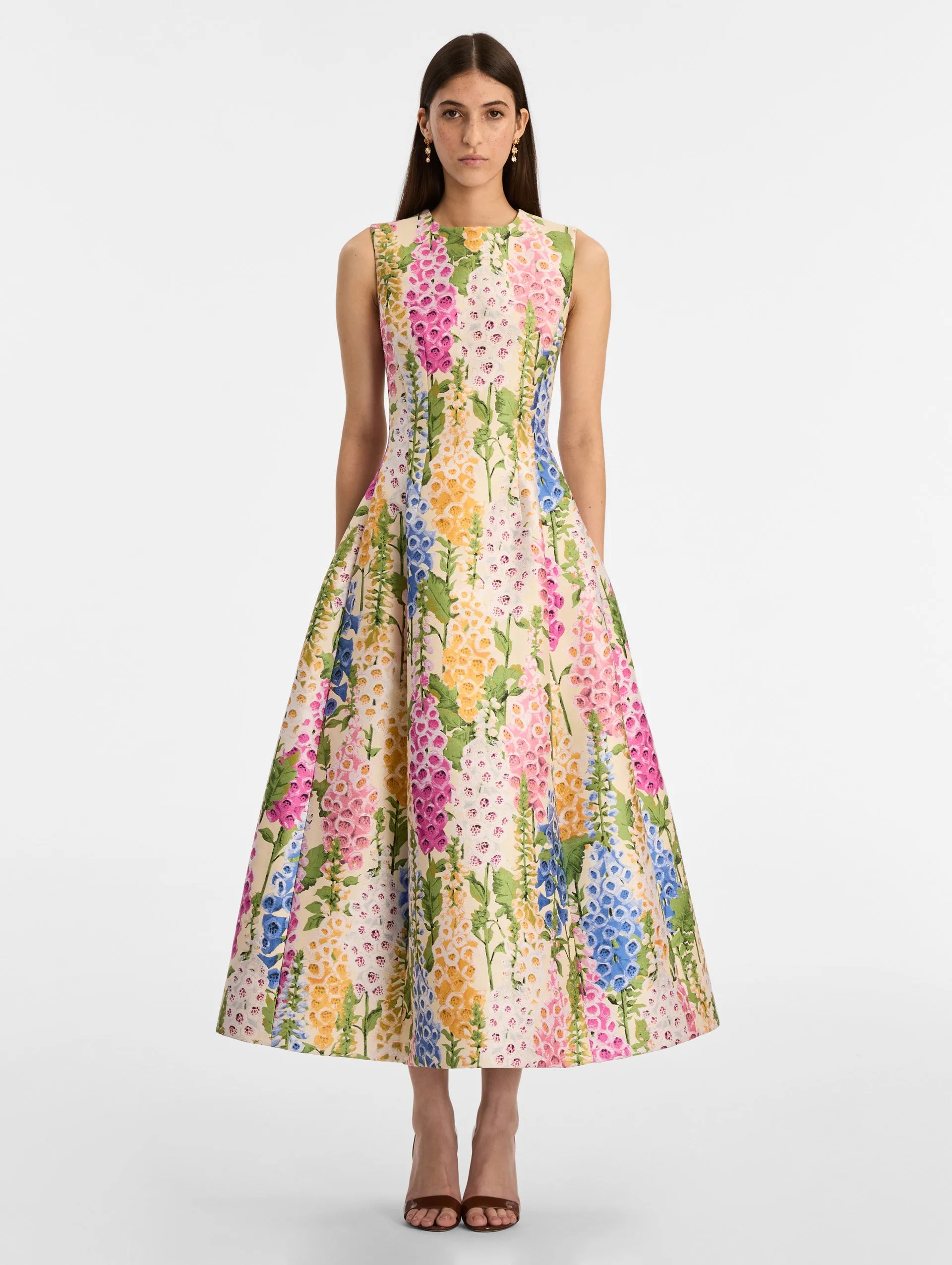 Foxglove Jacquard Cocktail Dress sold by Oscar de la Renta product image thumbnail 2