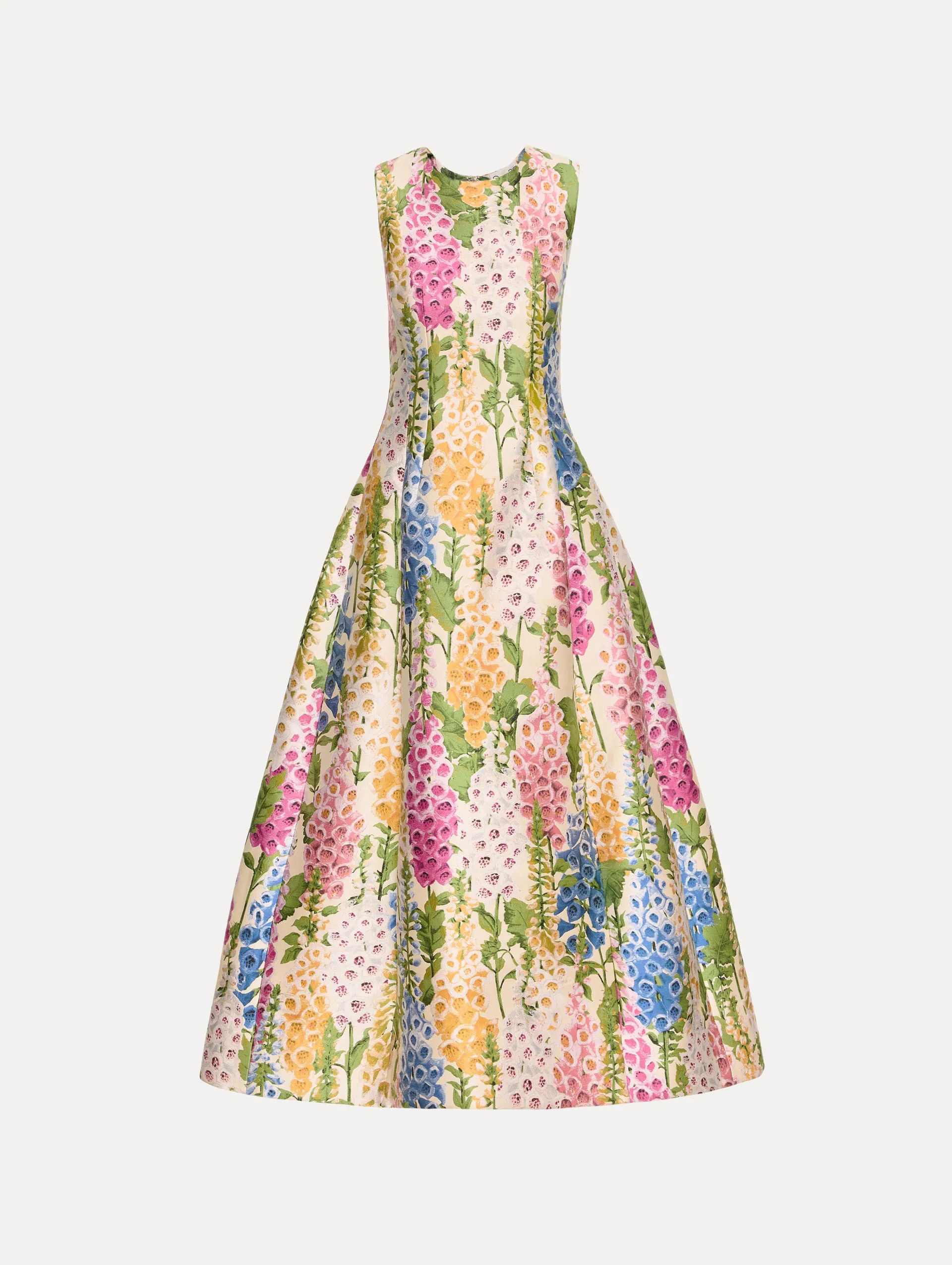 Foxglove Jacquard Cocktail Dress sold by Oscar de la Renta