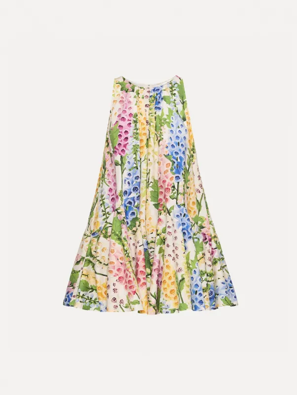 Foxglove Cotton Poplin Trapeze Dress sold by Oscar de la Renta