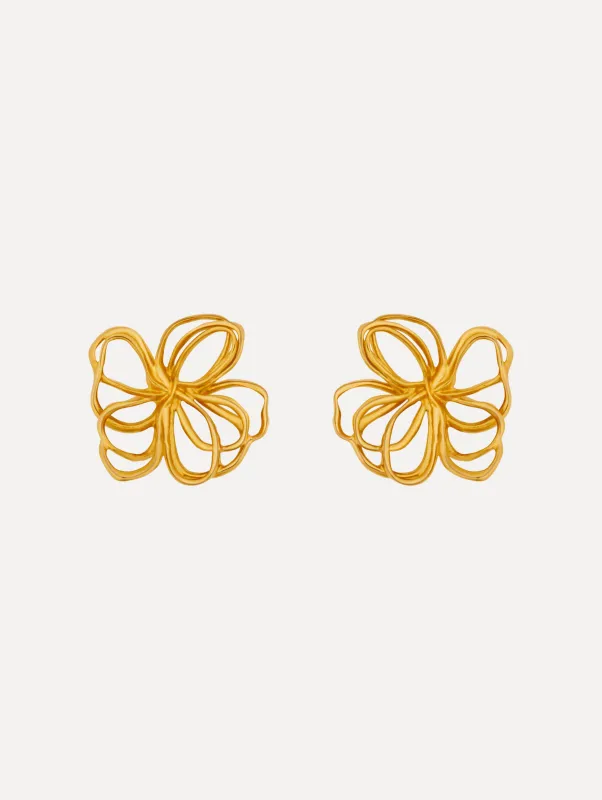 Threaded Flower Earrings sold by Oscar de la Renta