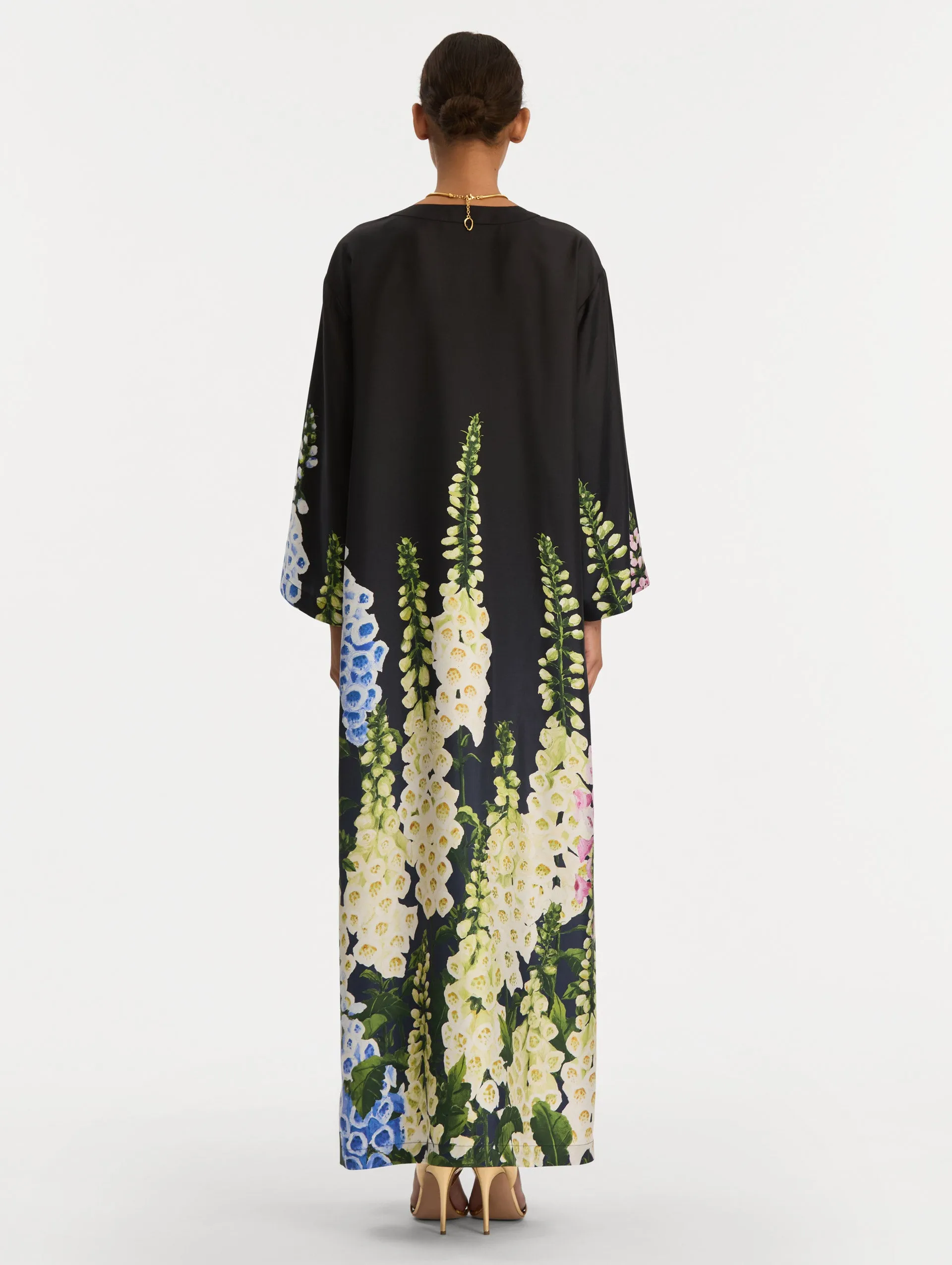 Degradé Foxglove Silk Twill Caftan sold by Oscar de la Renta product image thumbnail 3