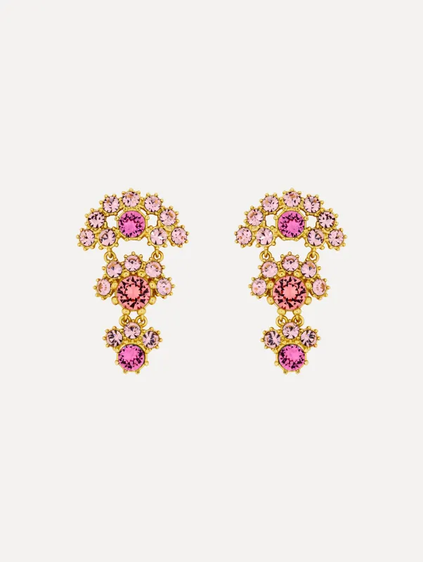 Faceted Crystal Arch Drop Earrings sold by Oscar de la Renta