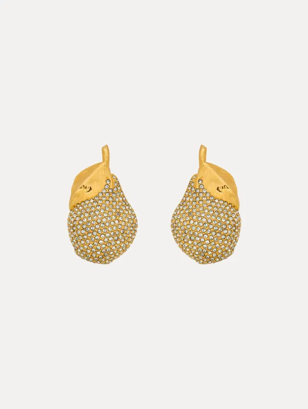 Pavé Pear Earrings sold by Oscar de la Renta
