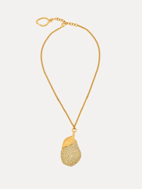 Pavé Pear Pendant Necklace sold by Oscar de la Renta