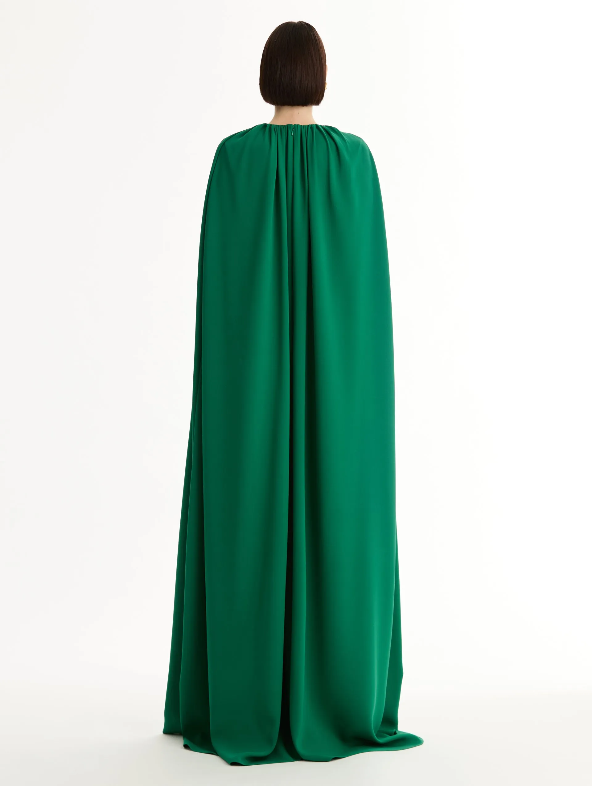 Cyclamen Brooch Georgette Caftan sold by Oscar de la Renta product image thumbnail 2