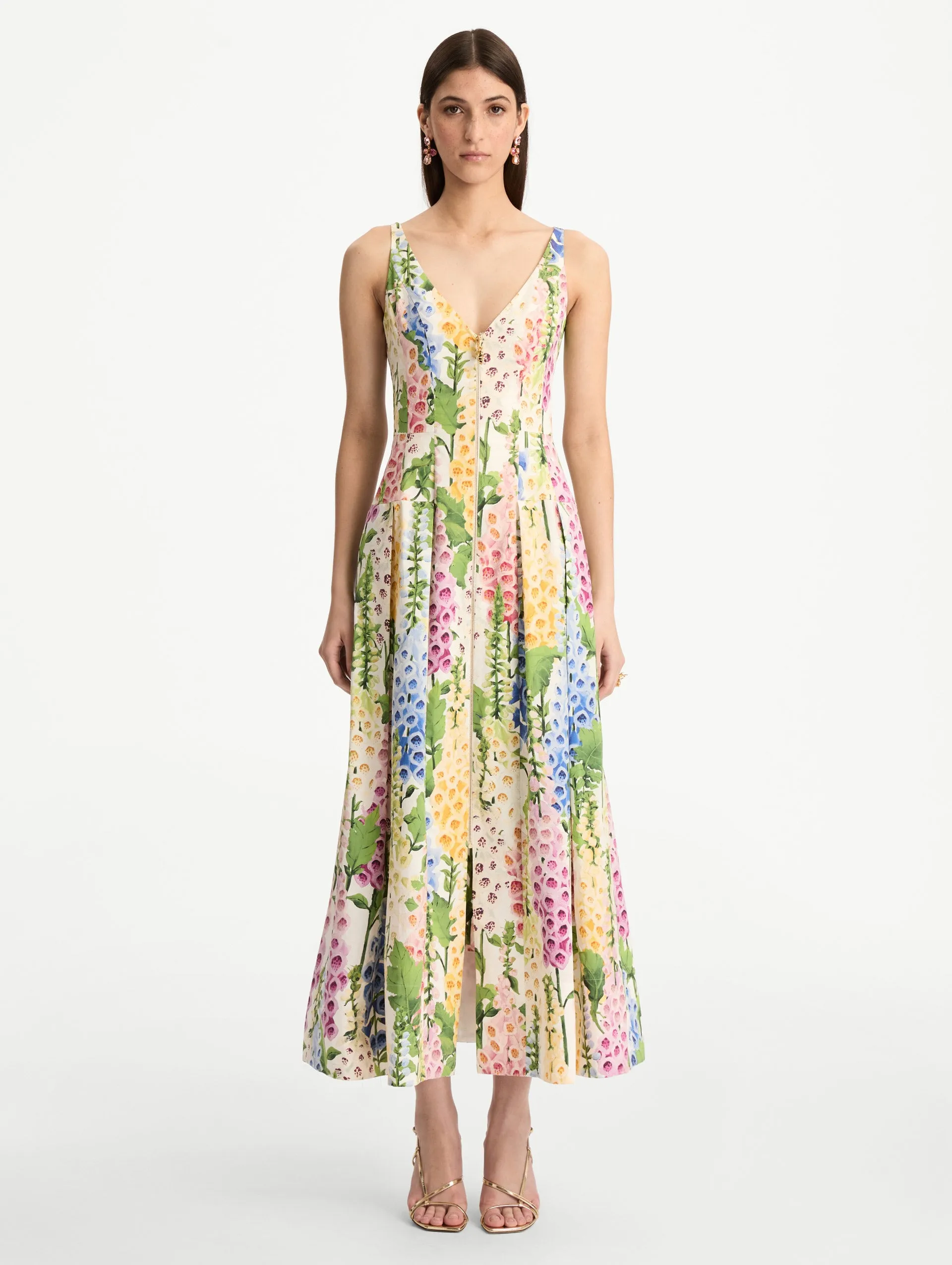 Foxglove Cotton Poplin Dress sold by Oscar de la Renta product image thumbnail 2