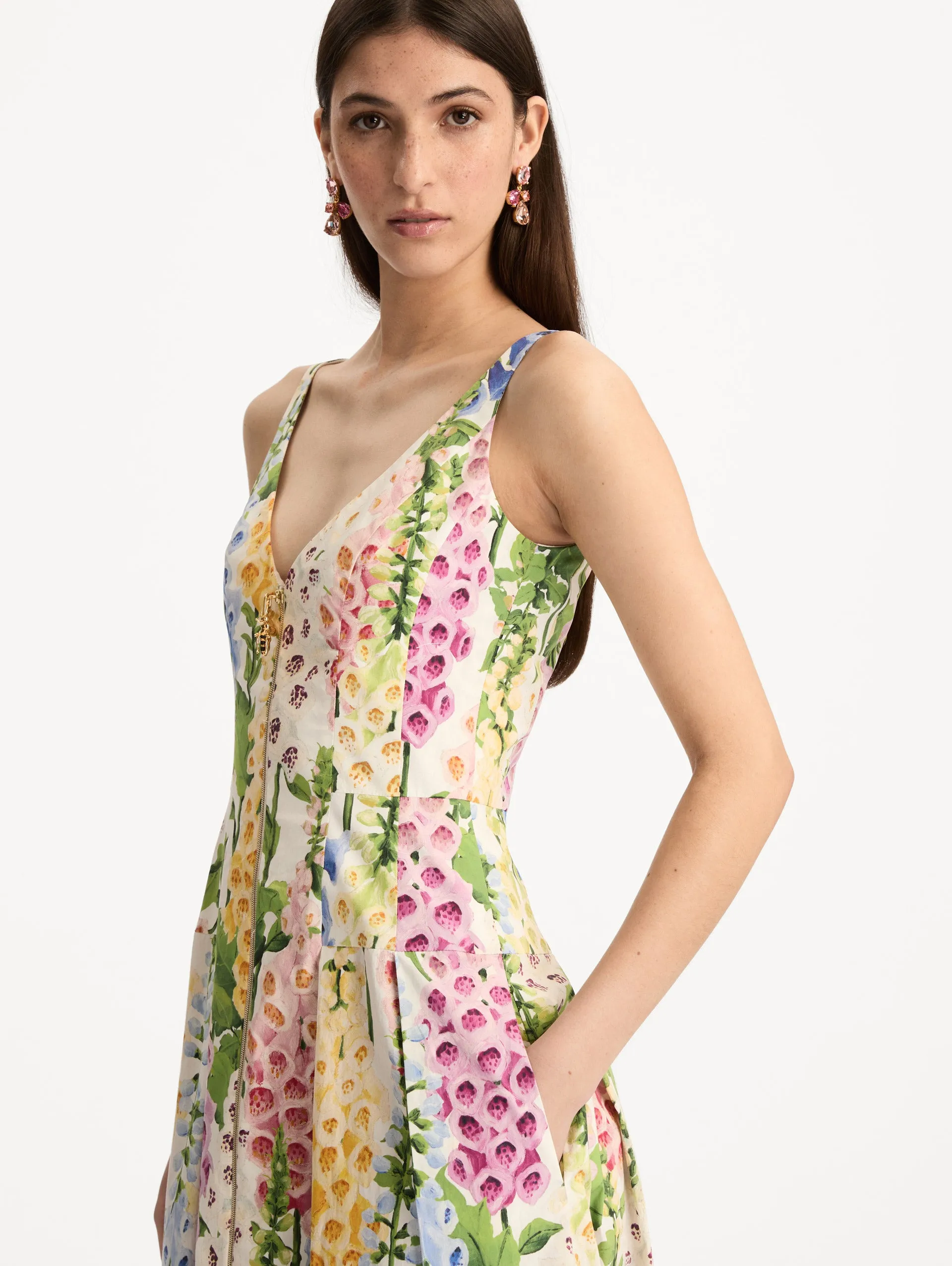 Foxglove Cotton Poplin Dress sold by Oscar de la Renta product image thumbnail 5