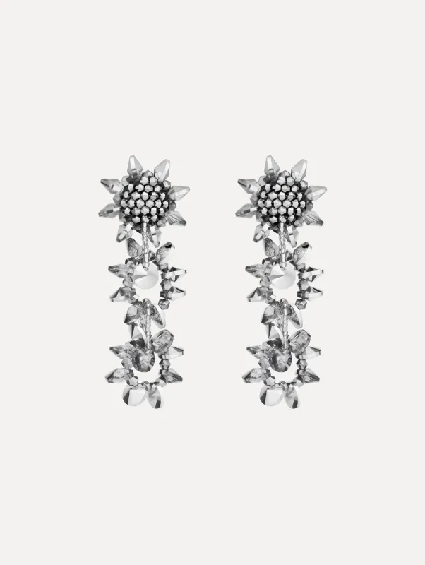 Beaded Pompom Drop Clip-On Earrings sold by Oscar de la Renta