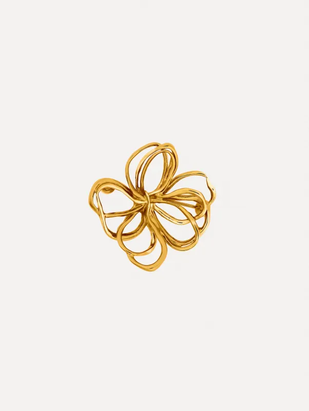 Large Threaded Flower Brooch sold by Oscar de la Renta